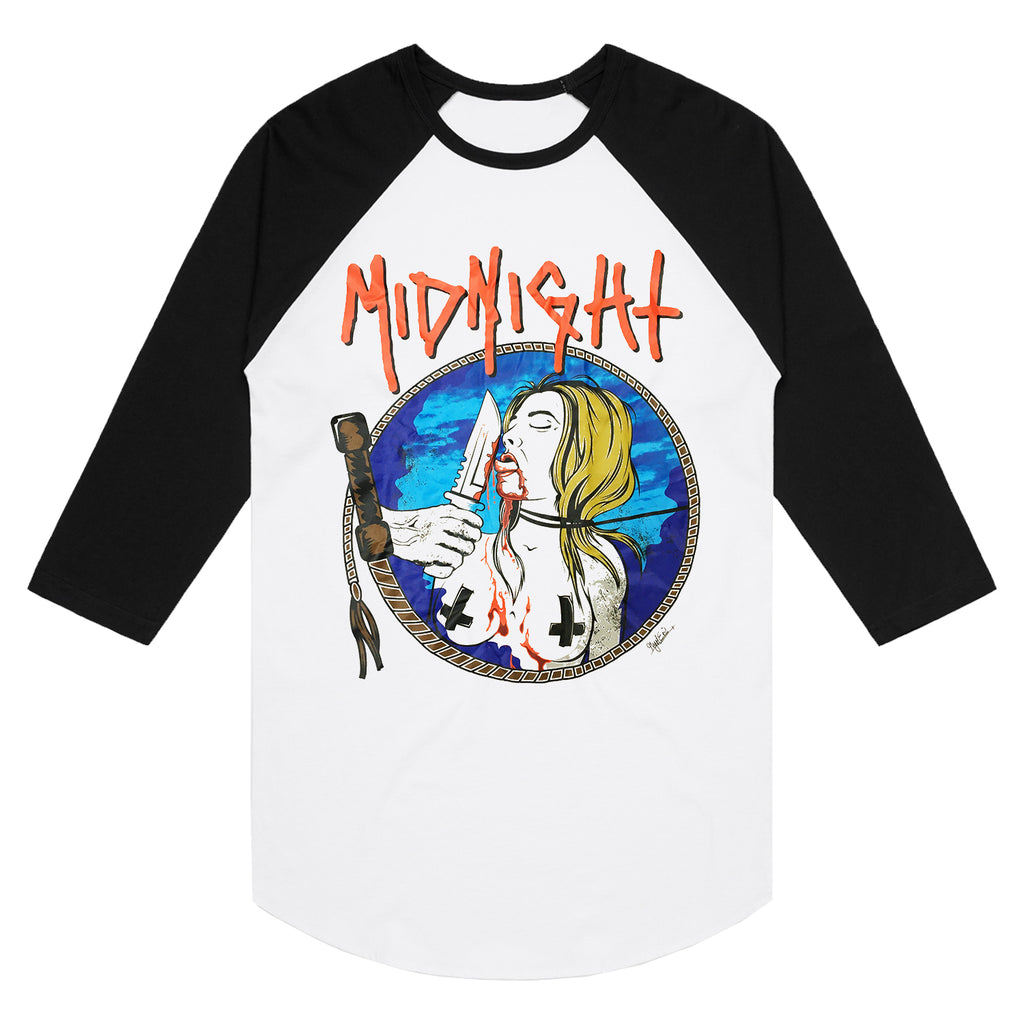 Midnight - Knife Raglan (Black/White)