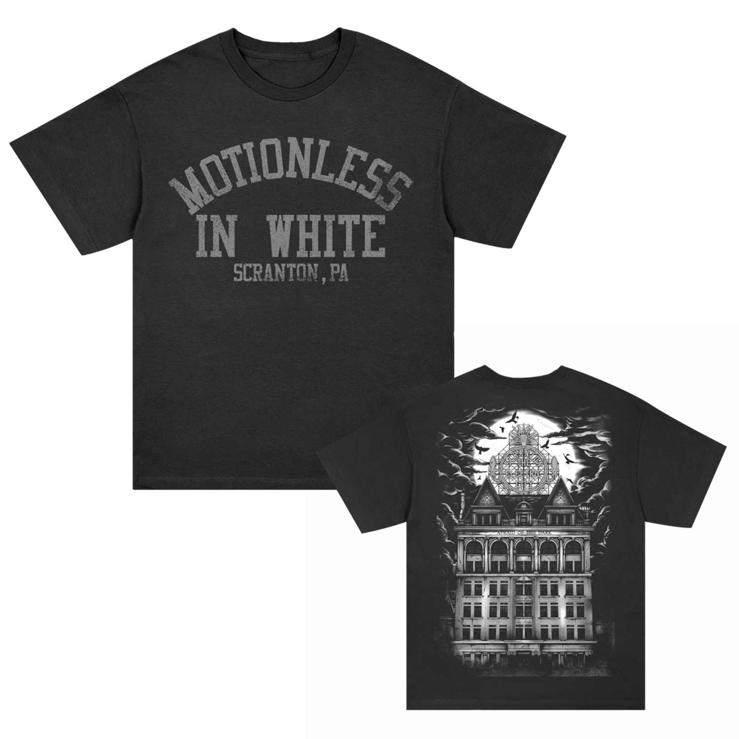 Motionless In White - Afraid Of The Dark Poster T-Shirt (Black)