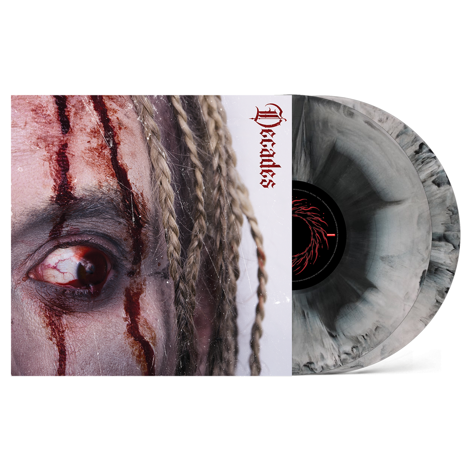 Motionless In White - Decades Light Cover Variant 2xLP (Justin Cover) (Black / Grey Galaxy)