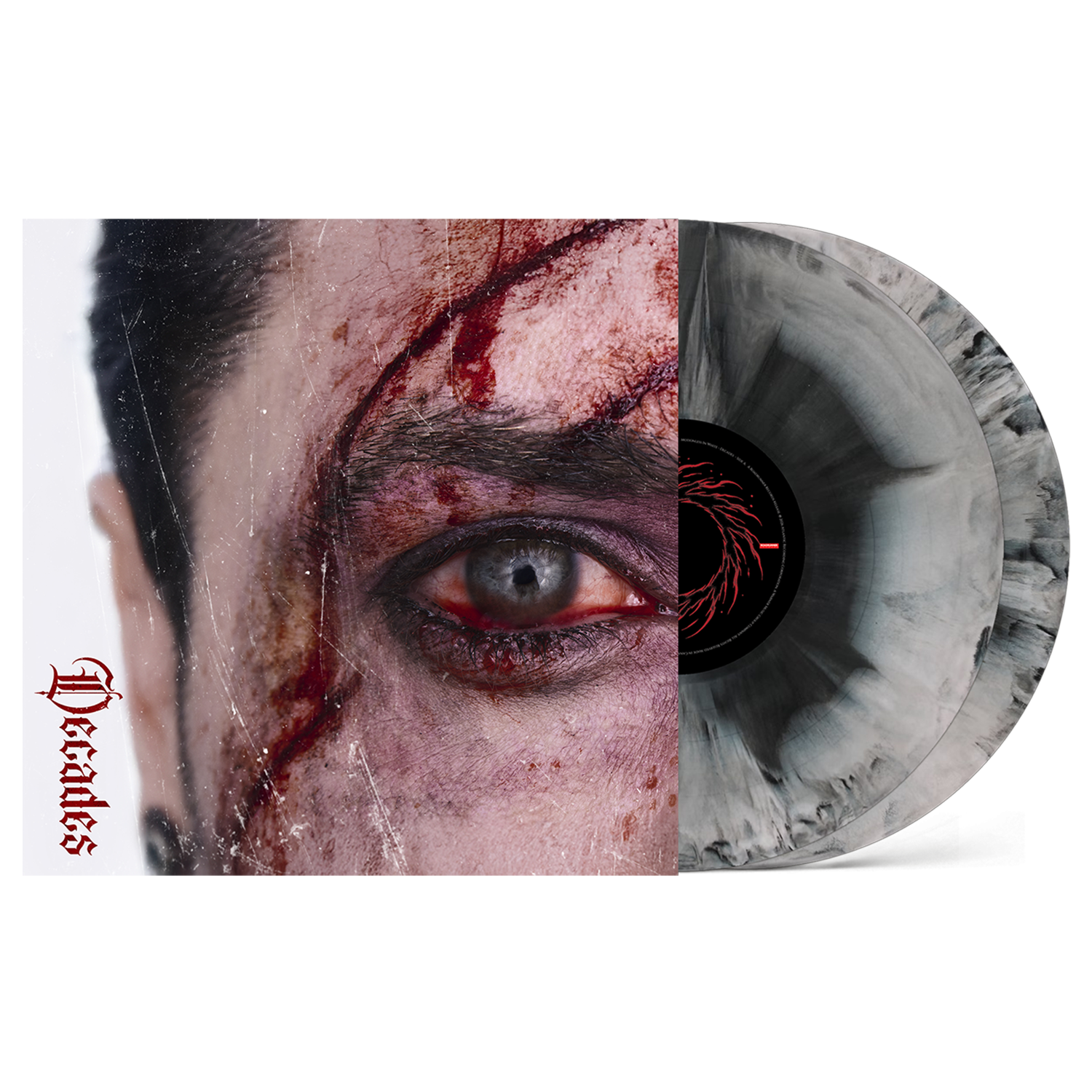Motionless In White - Decades Light Cover Variant 2xLP (Ricky Cover) (Black / Grey Galaxy)