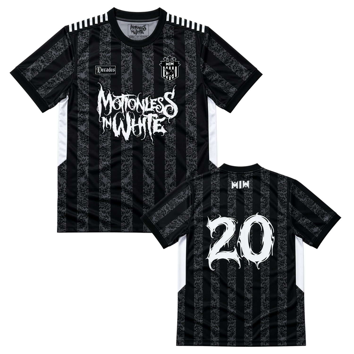 Motionless In White - Decades Soccer Jersey (Black/White)