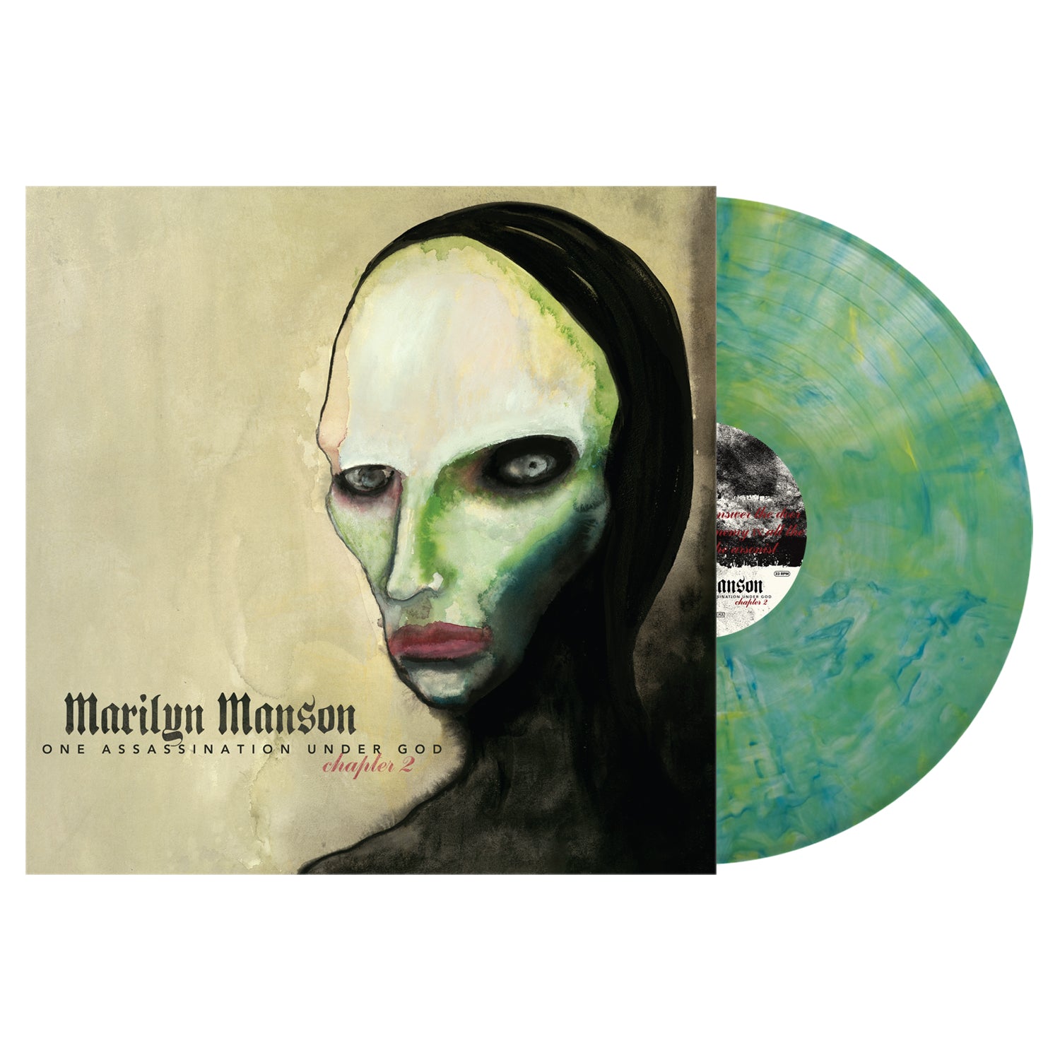 Marilyn Manson - One Assassination Under God - Chapter 2 LP (Green and Blue Marble Vinyl)