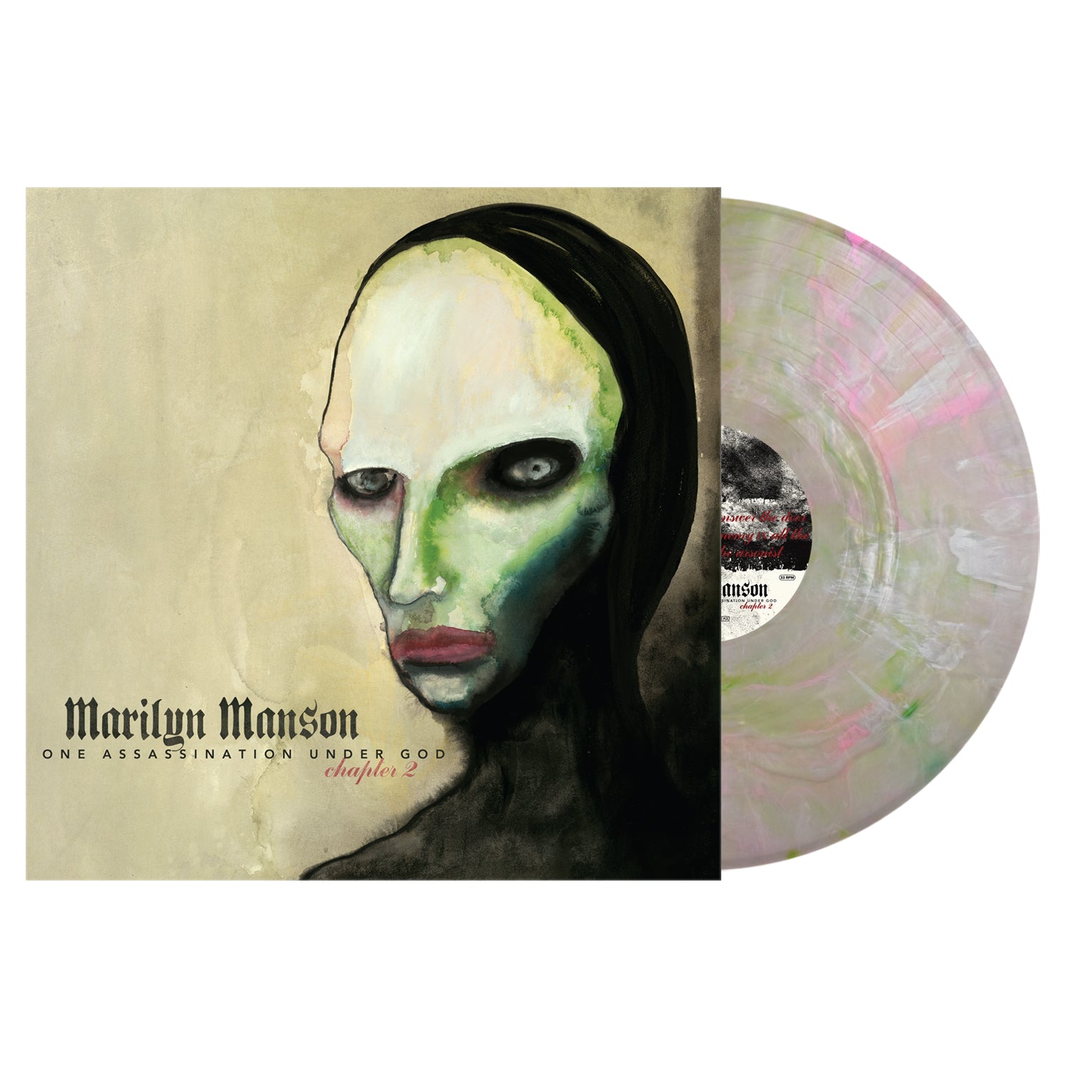 Marilyn Manson - One Assassination Under God - Chapter 2 LP (Bone, Pink, Green and Silver Marble Vinyl)