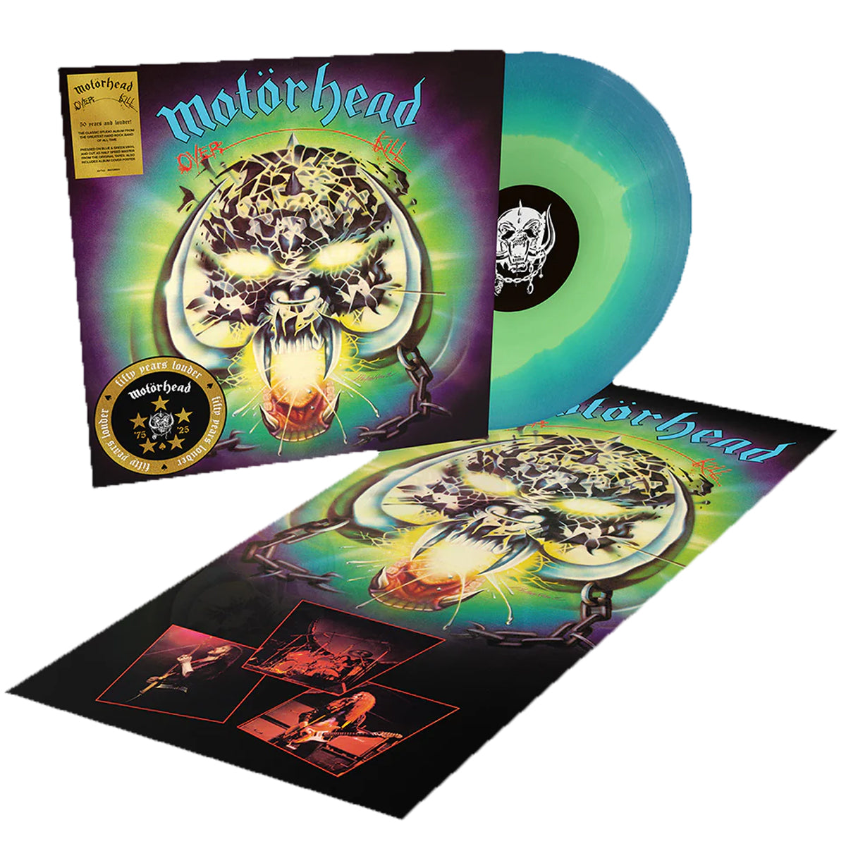 Motörhead - Overkill LP (Green & Blue Splatter Vinyl With Poster)