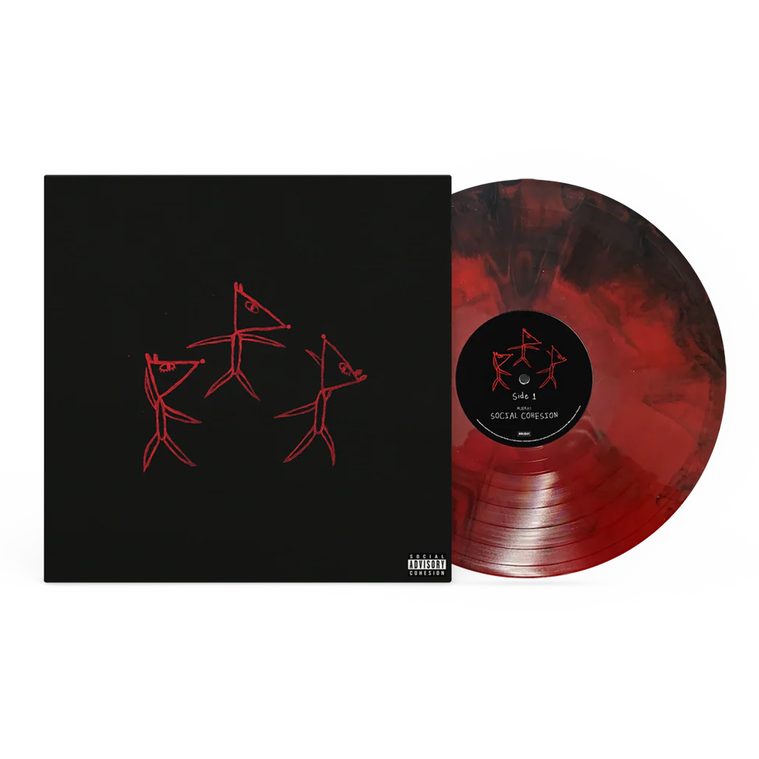 MUDRAT - Social Cohesion LP (Black Red Marble Vinyl)