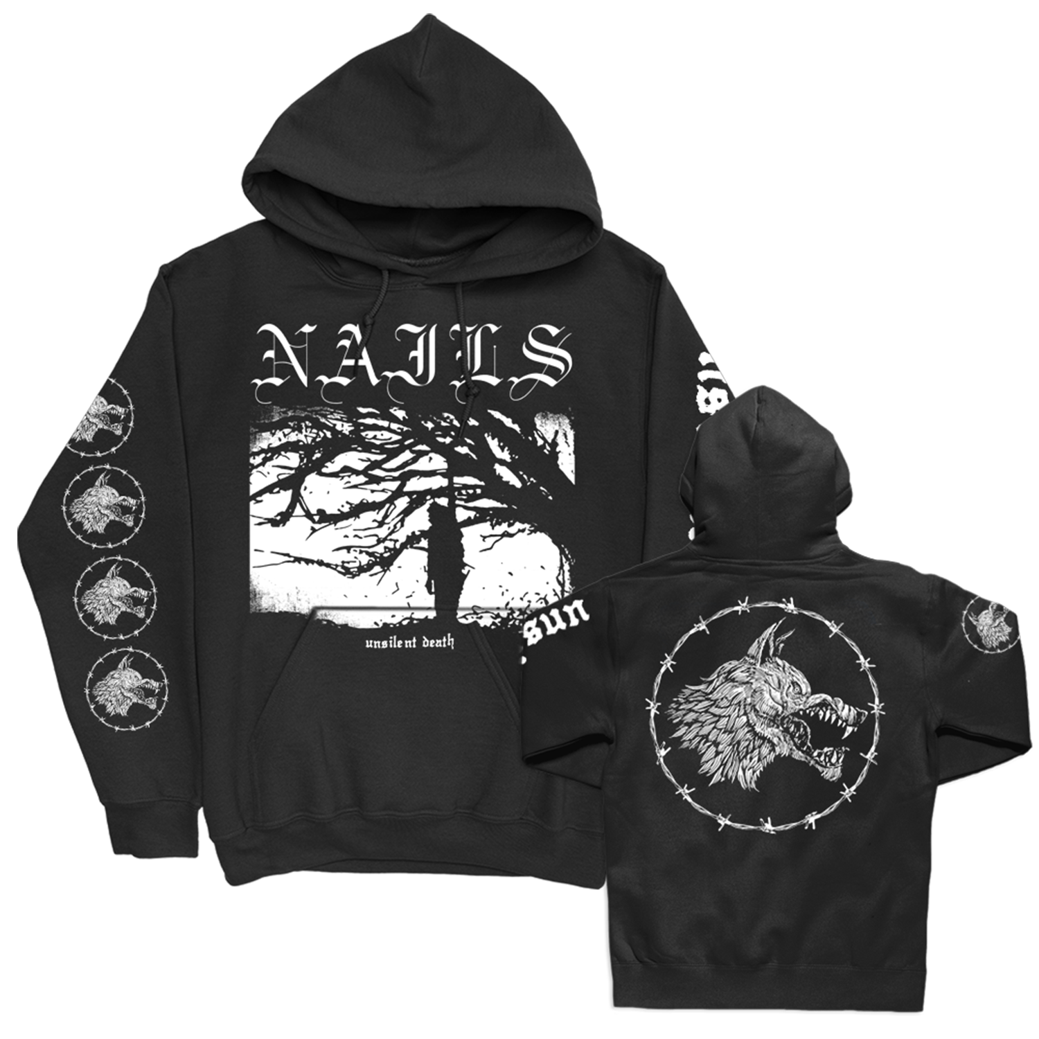 Nails - Unsilent Death Pullover Hoodie (Black)