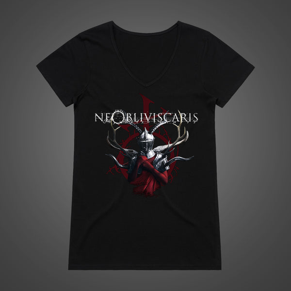Ne Obliviscaris - Exul Album Womens V-Neck T-Shirt (Black)