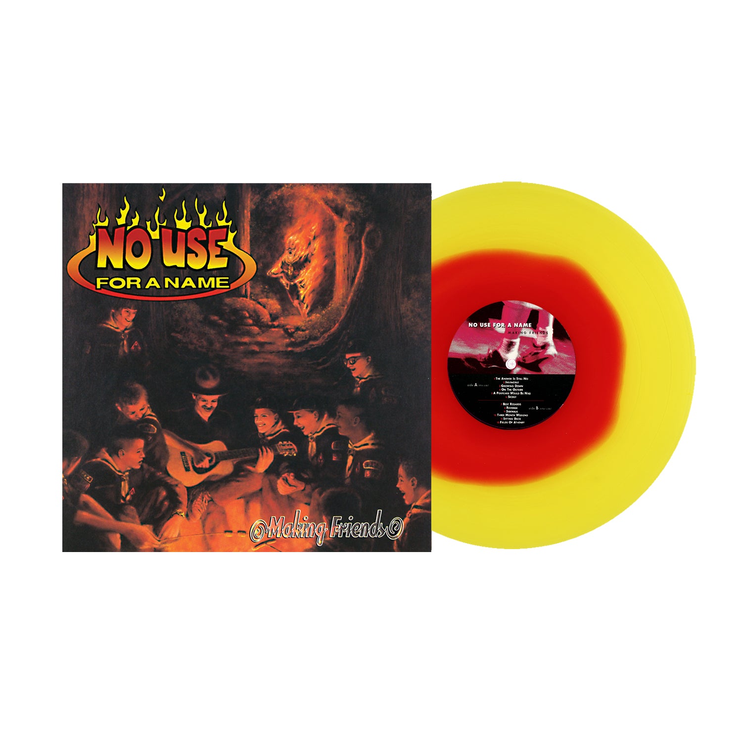 No Use For A Name&nbsp;- Making Friends LP (Red Inside Yellow Vinyl)
