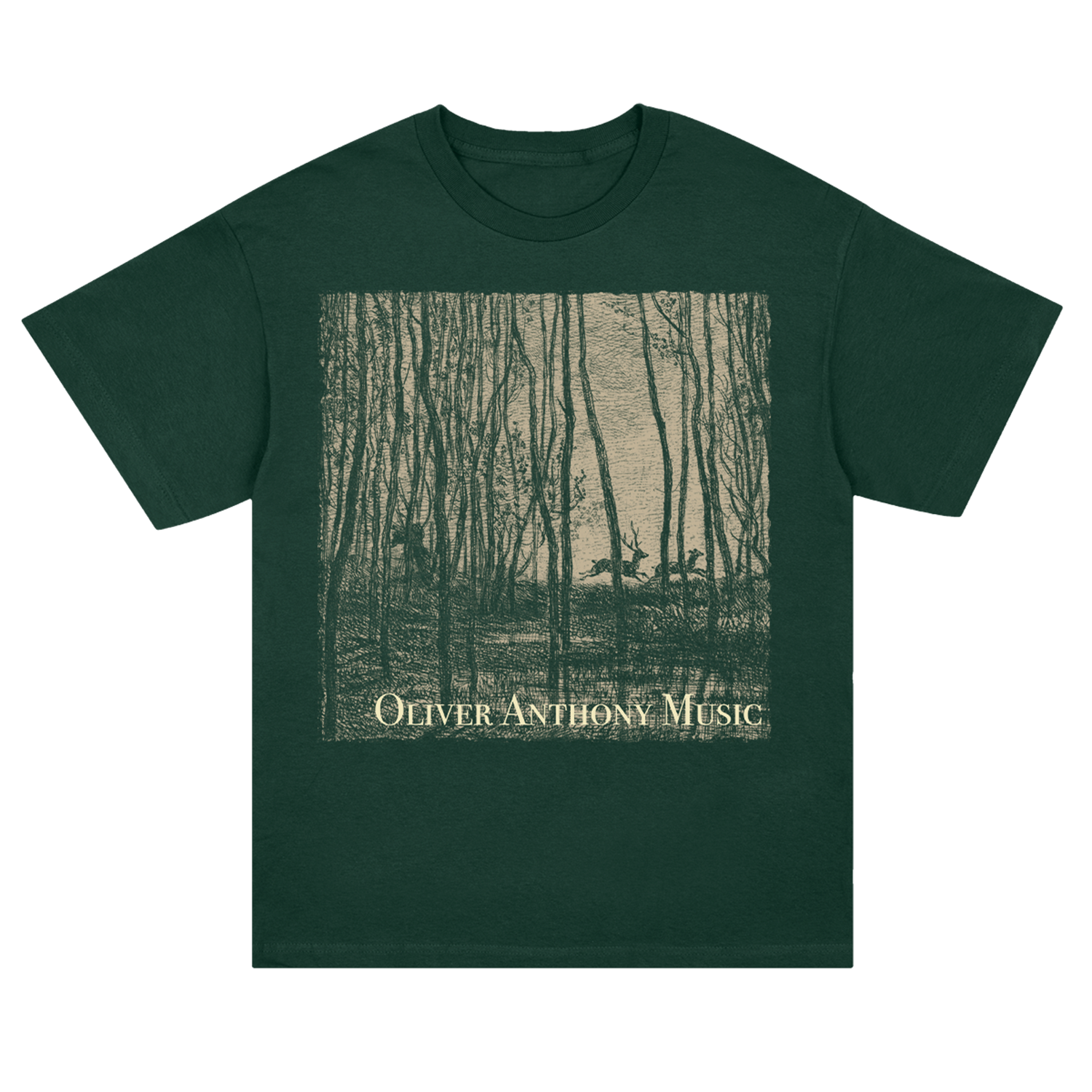 Oliver Anthony Music - Deer T-Shirt (Forest Green)