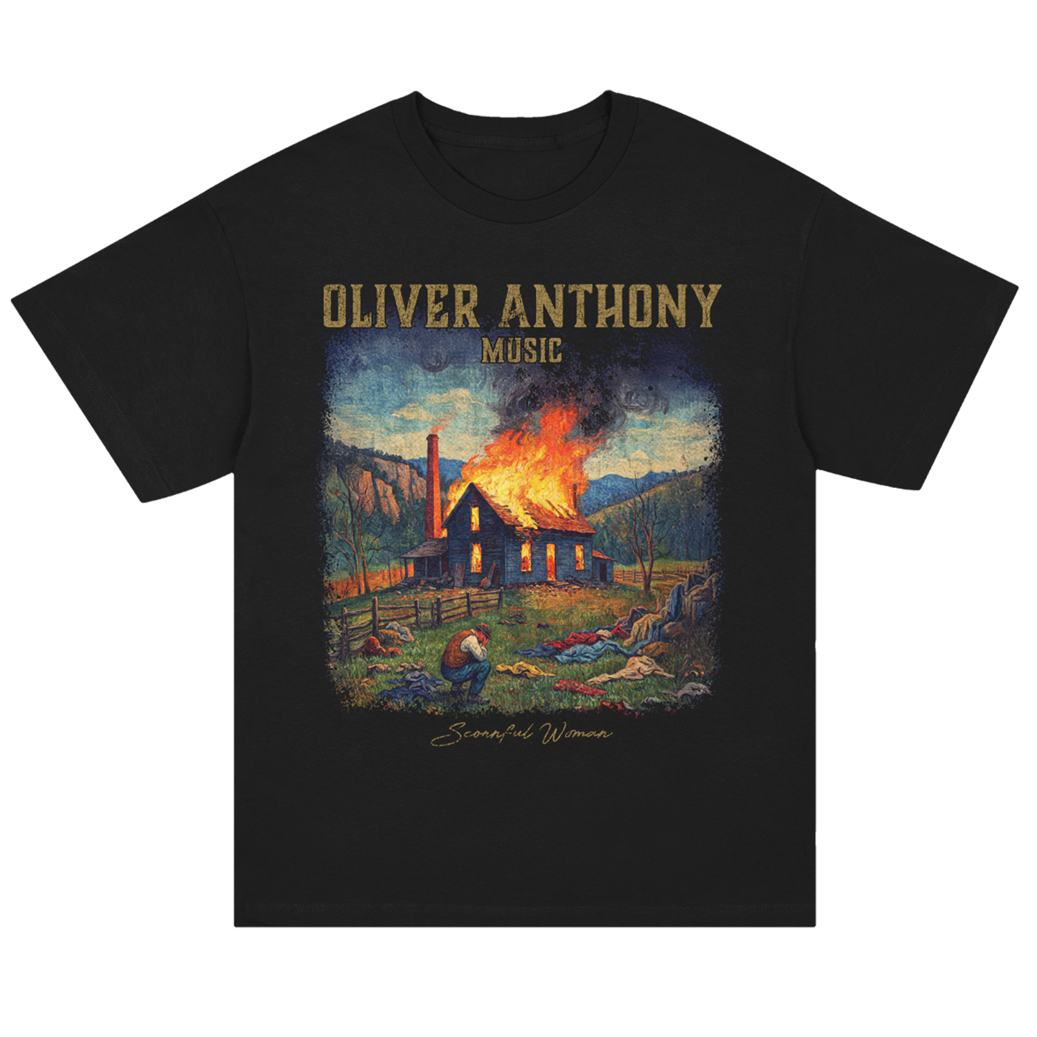 Oliver Anthony Music - Scornful Woman T-Shirt (Black)