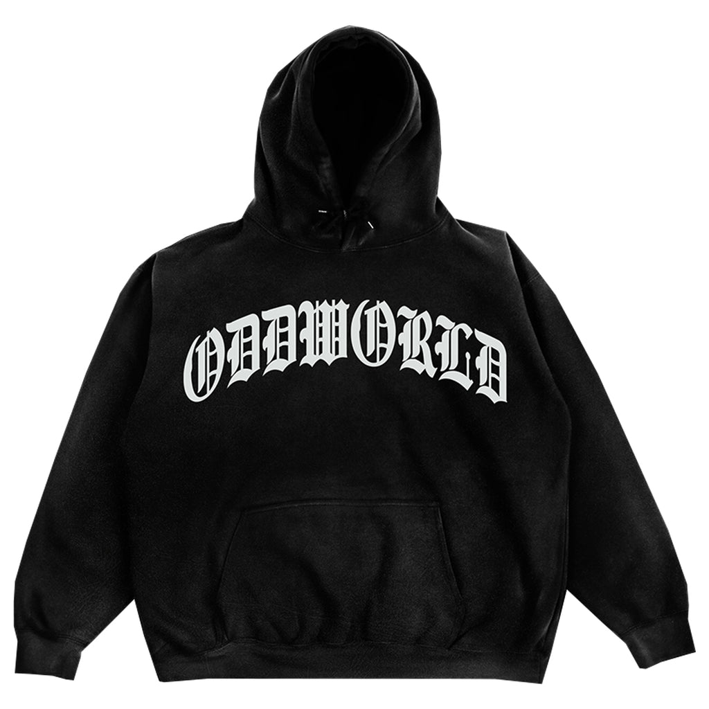 Ocean Grove - Old English Puff Print Hoodie (Black)