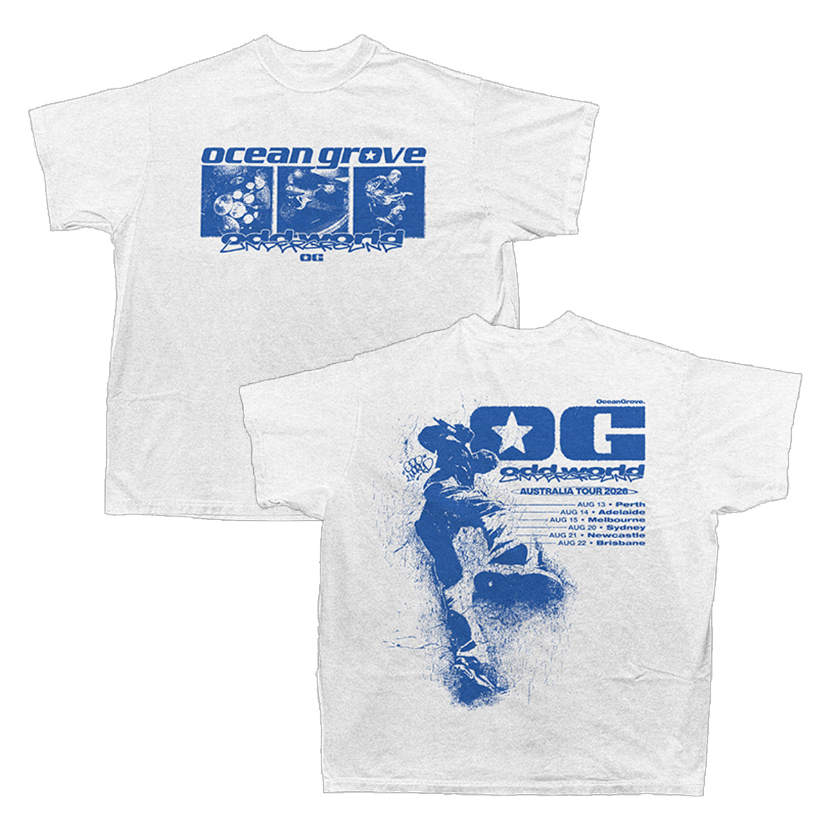 Ocean Grove - Oddworld Underground Tour T-Shirt (White)