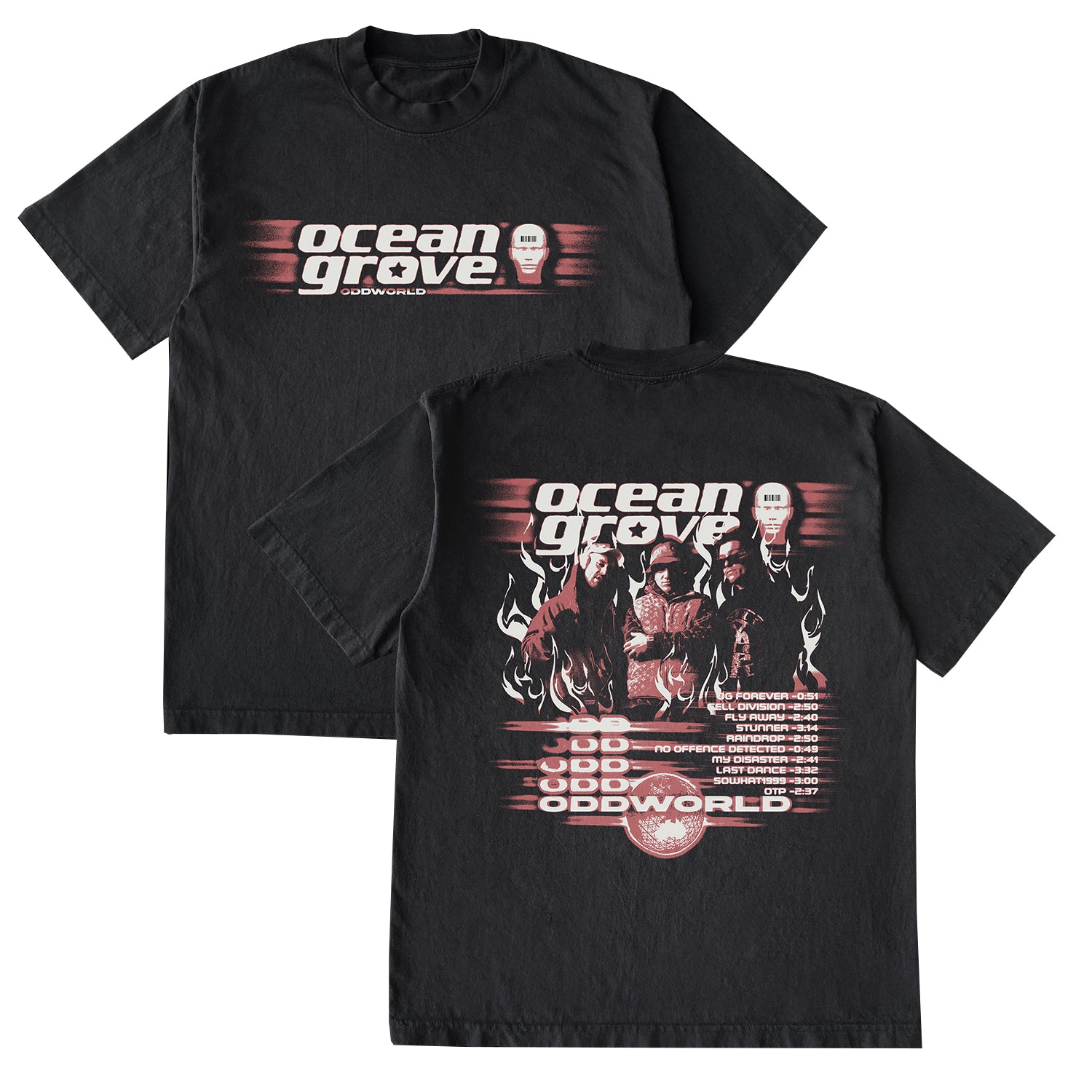 Ocean Grove - Oddworld Tracklist T-Shirt (Black)