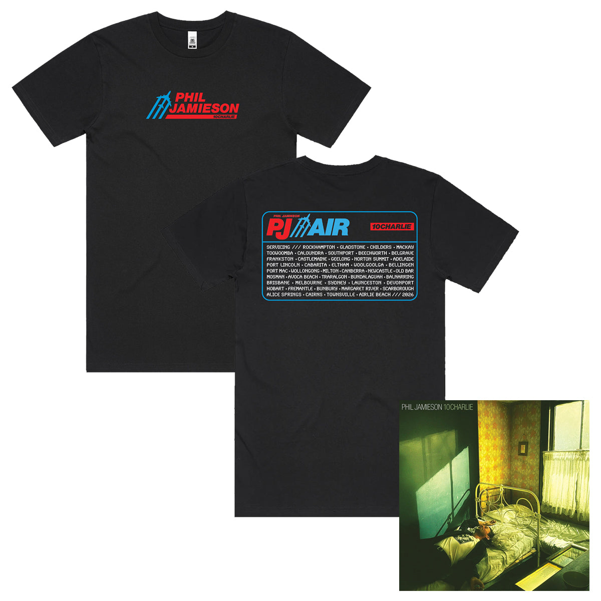 Phil Jamieson - PJ AIR Tour Tee (Black) + Download