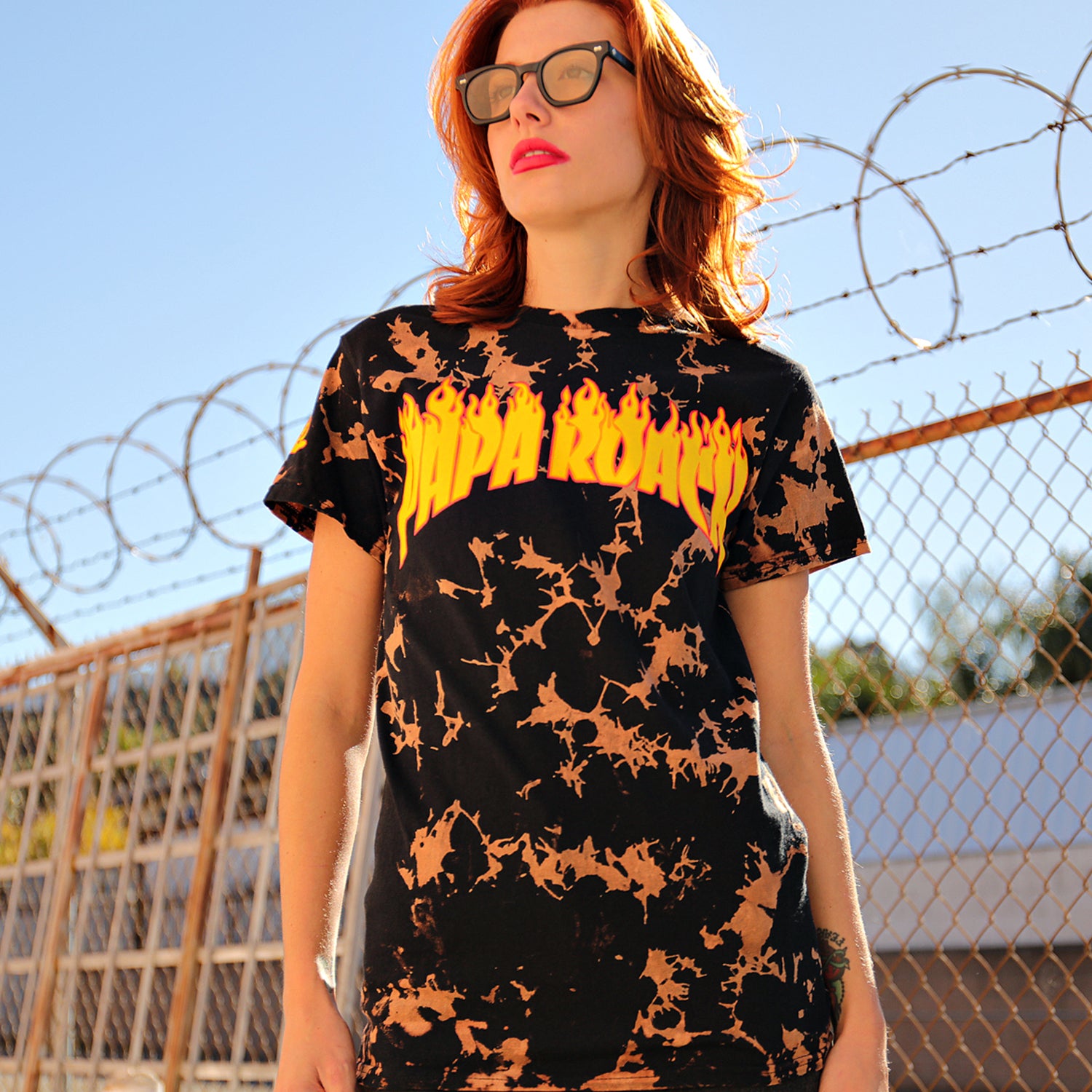 Papa Roach - Firestarter Dye Tee (Black/Orange)