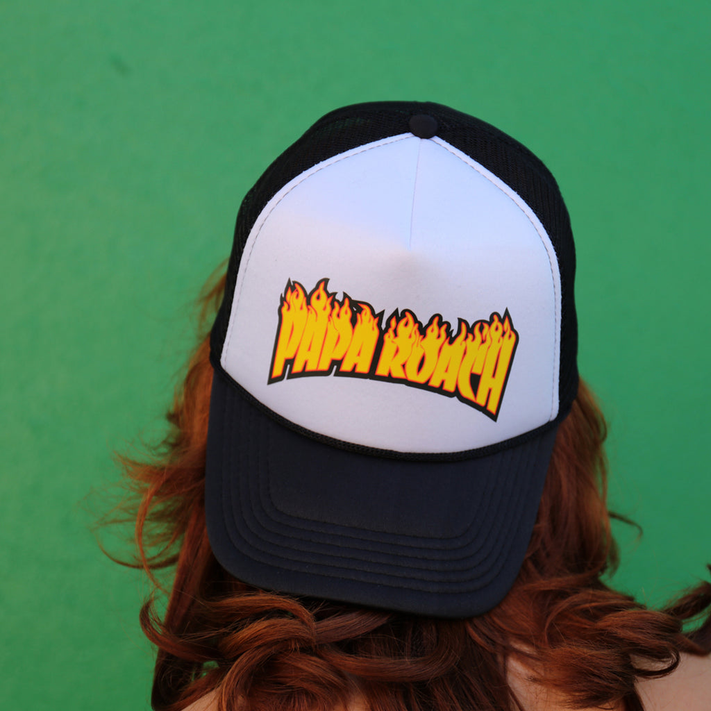 Papa Roach - Firestarter Trucker Hat (Black/White)