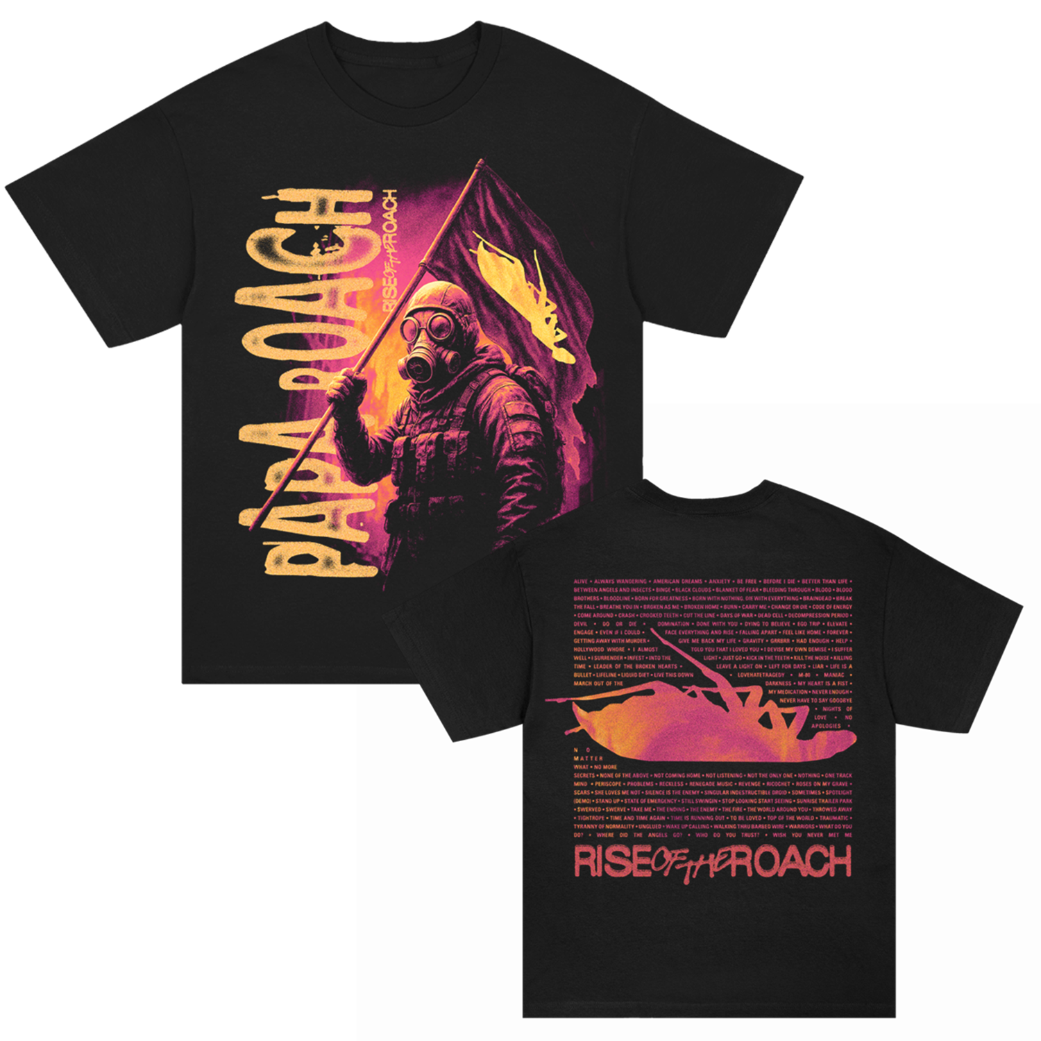 Papa Roach - Rise of the Roach Admat T-Shirt (Black)