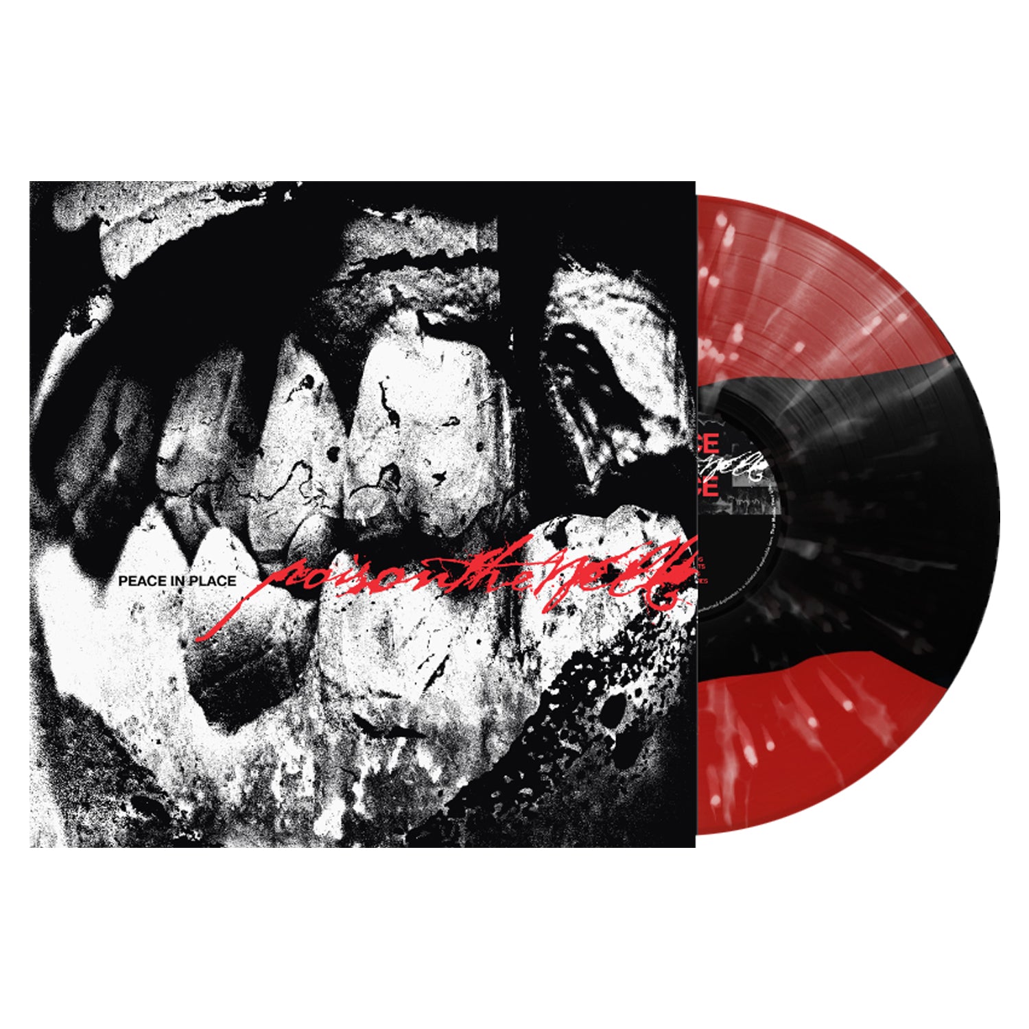 Poison The Well - Peace in Place Red &amp; Black Tri-Stripe w/ White Splatter Vinyl)