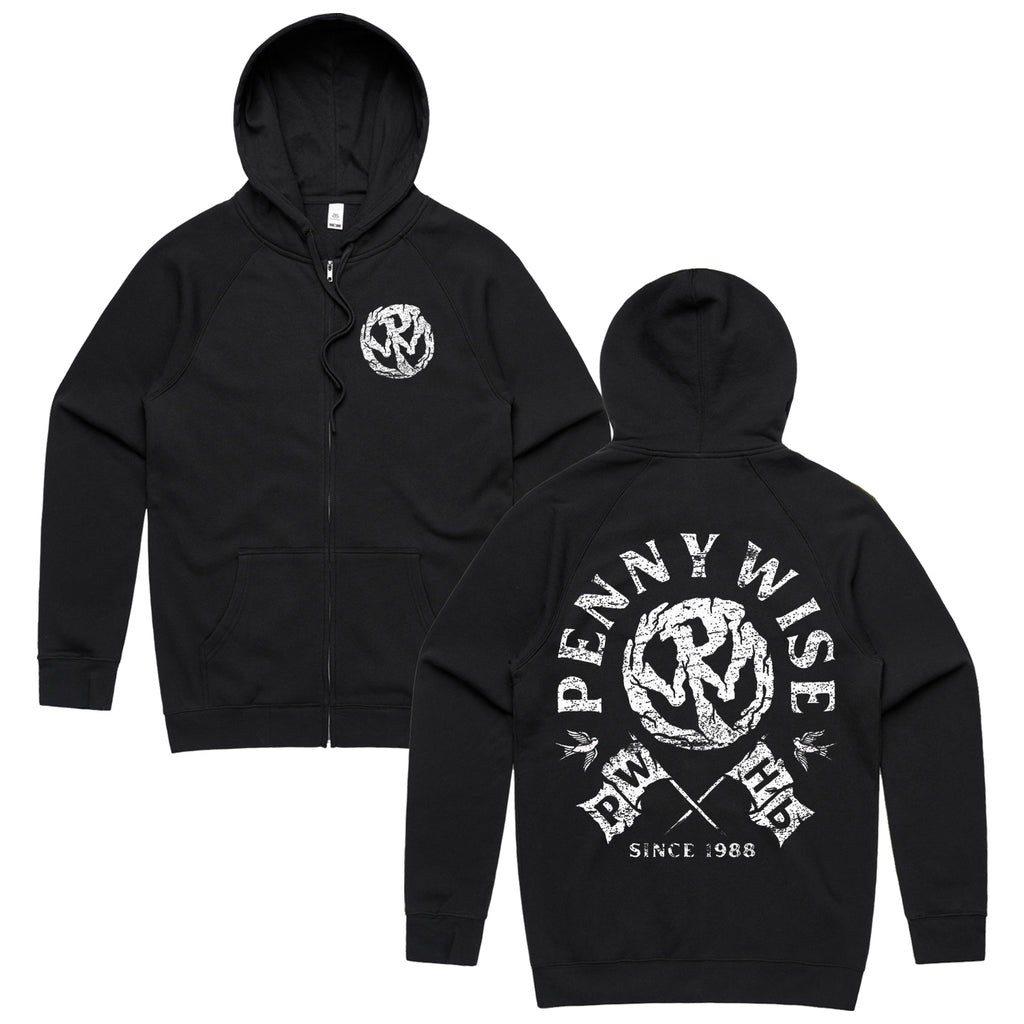 Pennywise - Flag Zip Up Hoodie (Black)