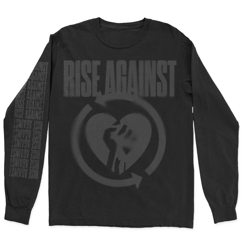 Rise Against - Blurred Heart Fist Longsleeve (Black)