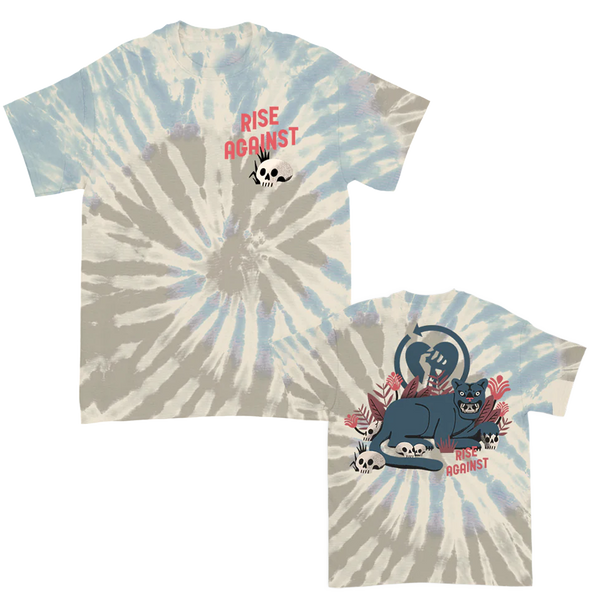 Rise Against - Panther Tie-Dye T-Shirt (Oasis Spiral Dye)