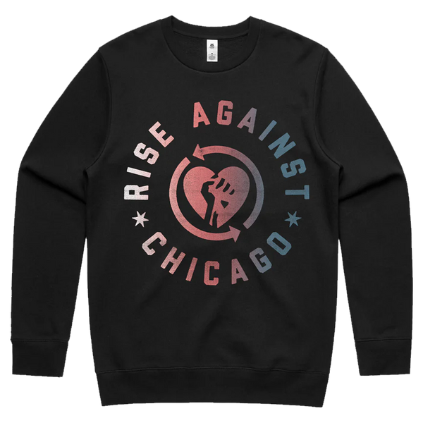 Rise Against - Chicago Heartfist Crewneck (Black)