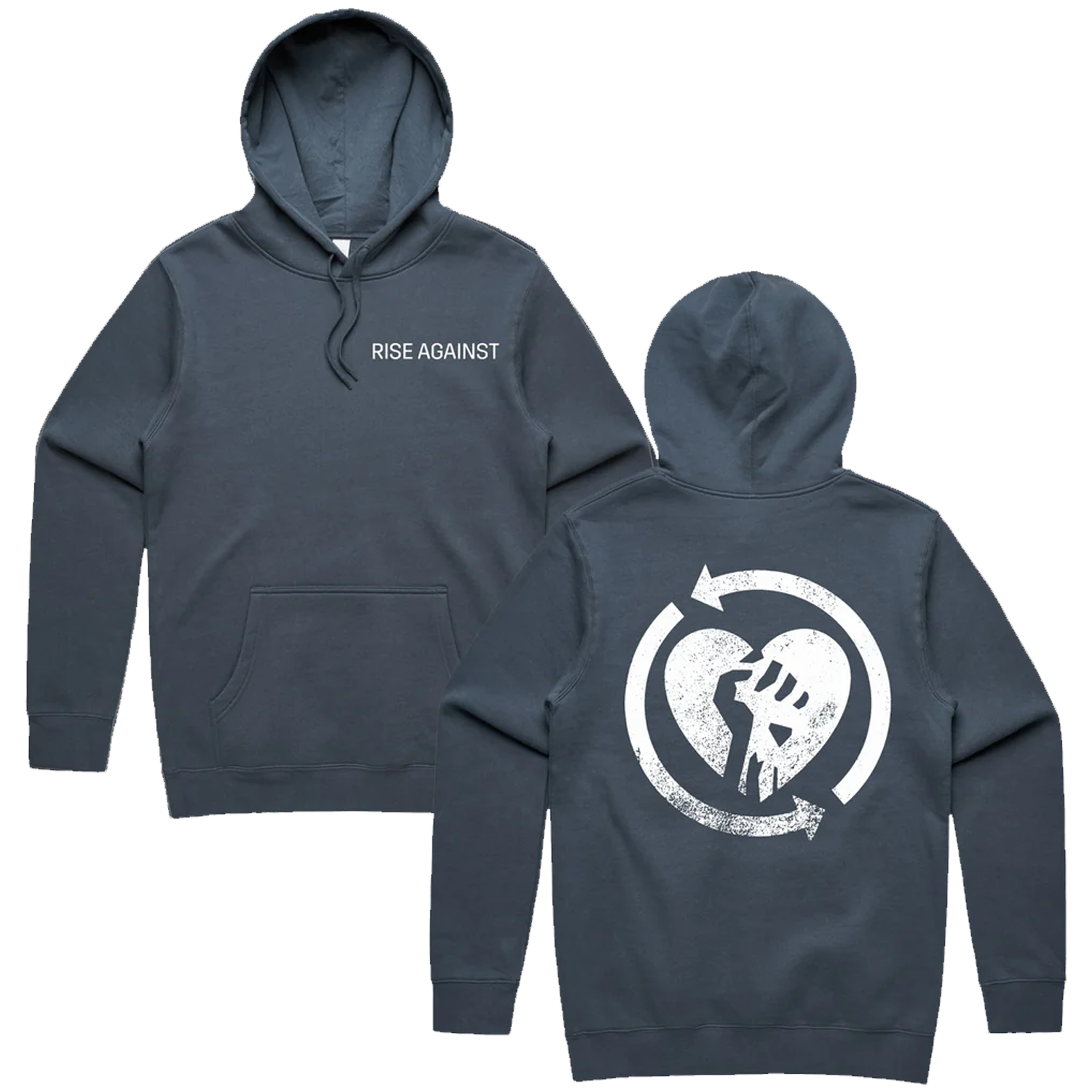 Rise Against - Heartfist Pullover Hoodie (Petrol Blue)