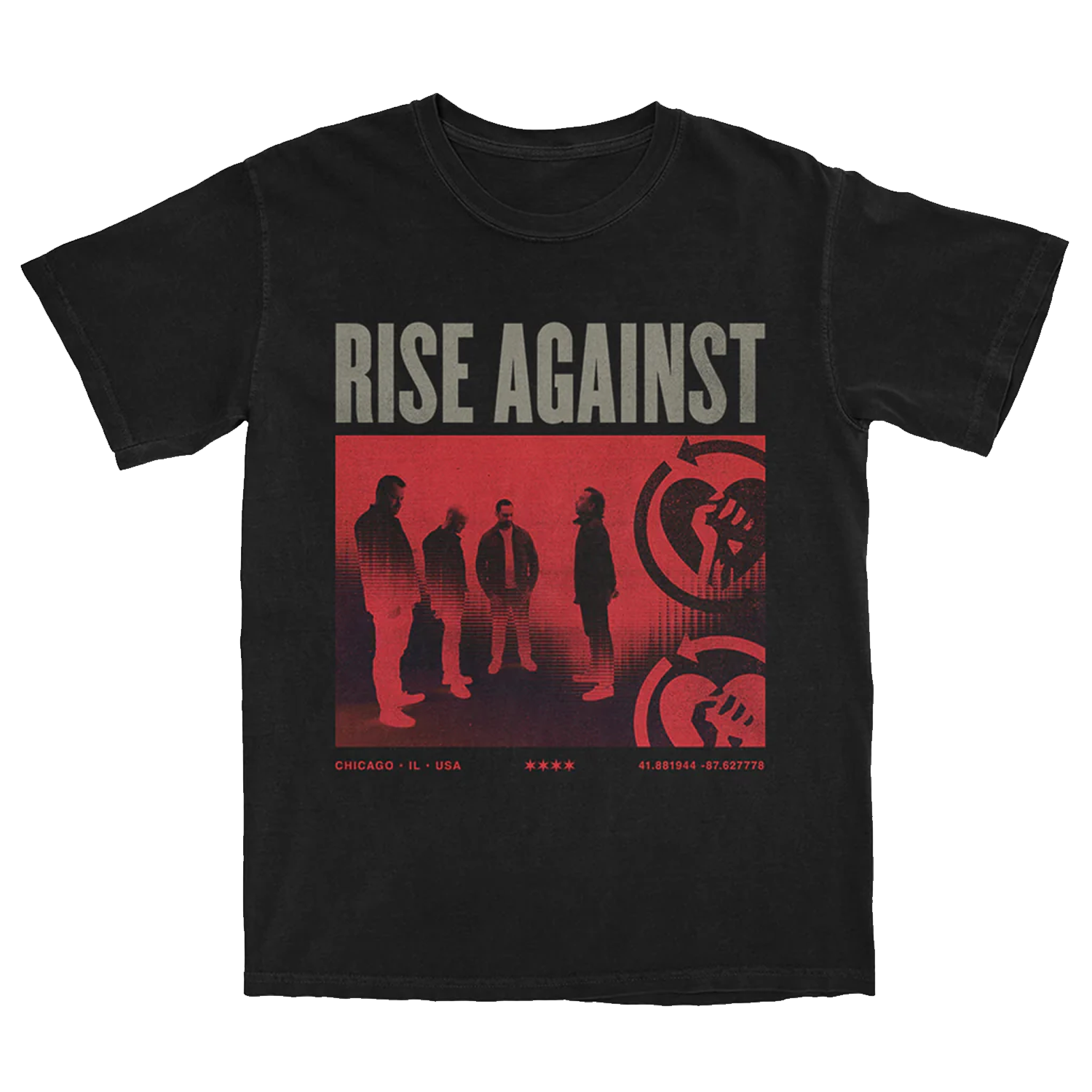 Rise Against - Group Photo T-Shirt (Black)