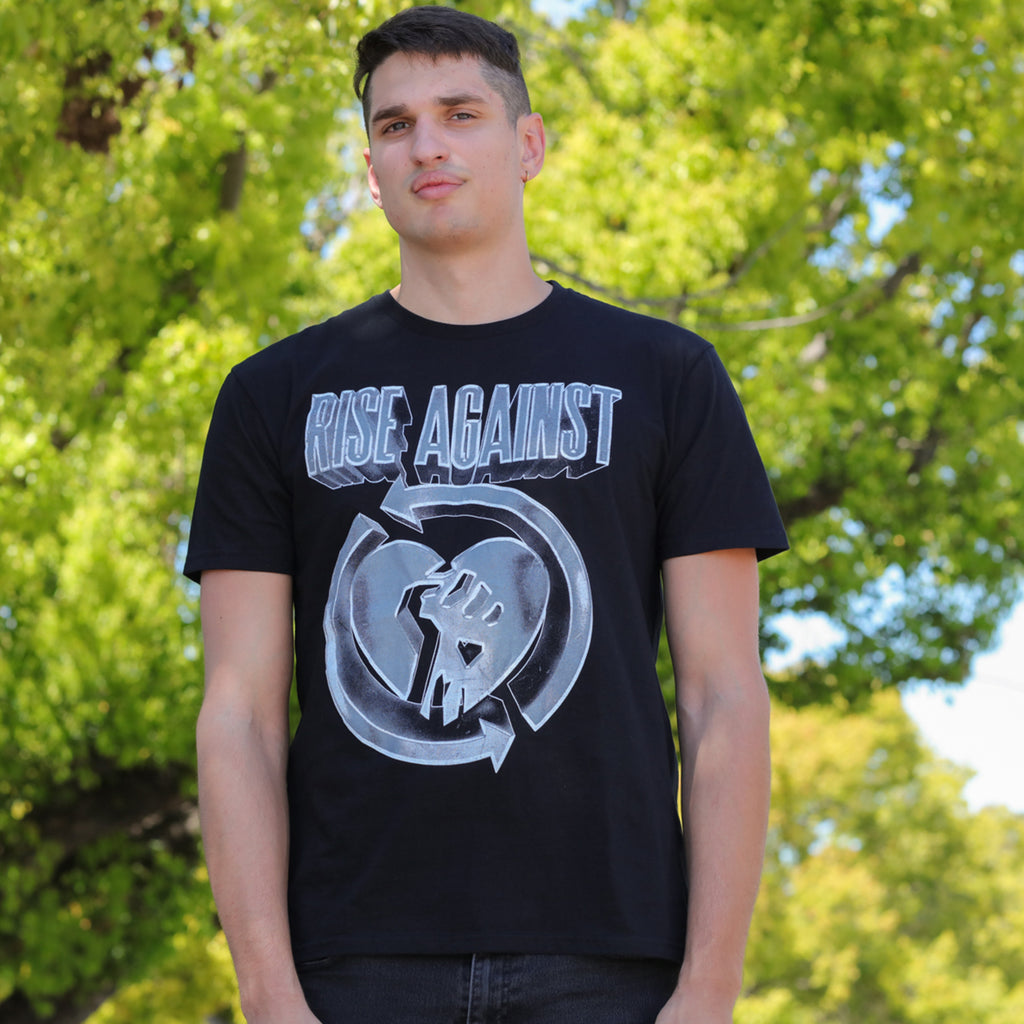 Rise Against - 3D Grey Tee (Black)