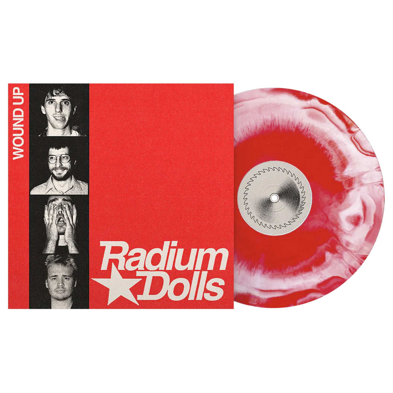 Radium Dolls - Wound Up LP (Red/White Colour-In-Colour Vinyl)