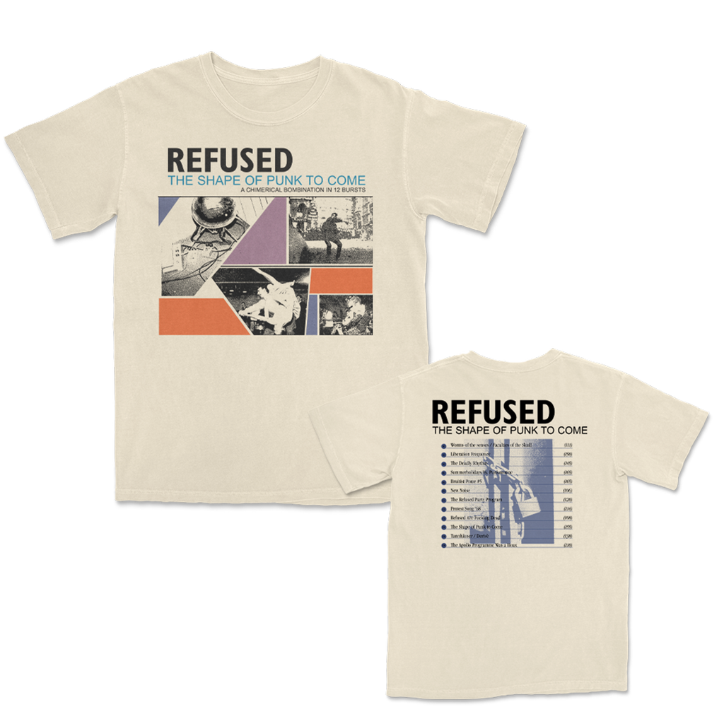 Refused - The Shape Of Punk To Come Album Cover Tracklist T-Shirt (Ivory)