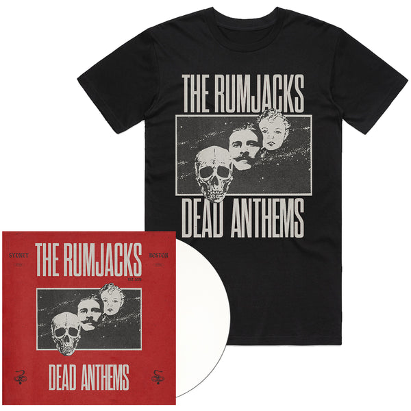 The Rumjacks - Dead Anthems LP (White Vinyl) + T-Shirt Bundle