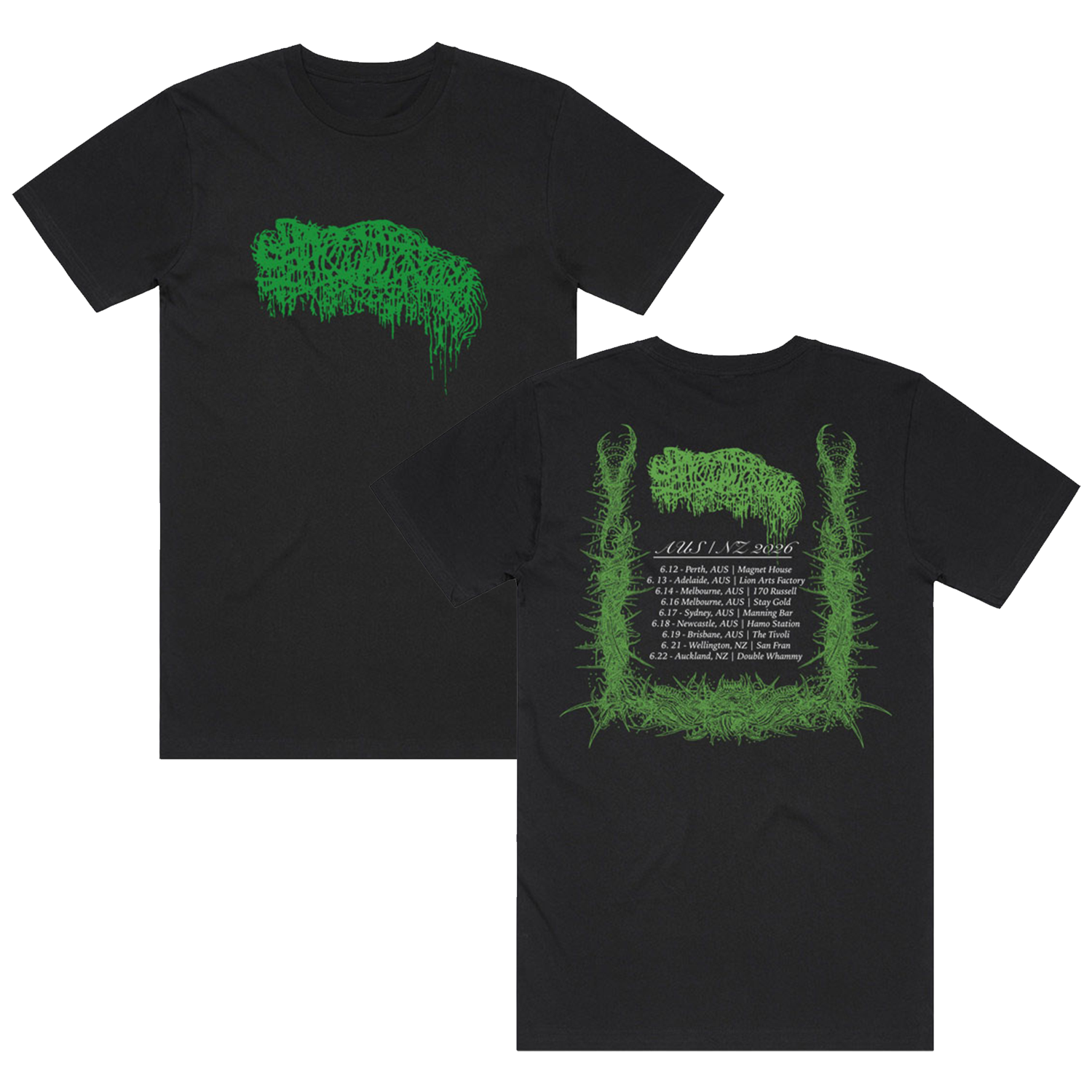 Sanguisugabogg - AUS 2026 Tour T-Shirt (Black)