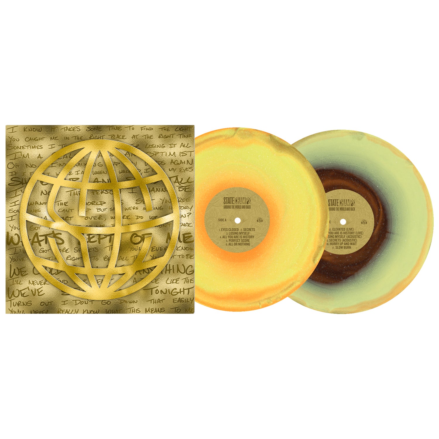 State Champs - Around The World And Back (10 Year Deluxe Edition) 2LP (Orange, Yellow and Black Ice with Glitter Vinyl)