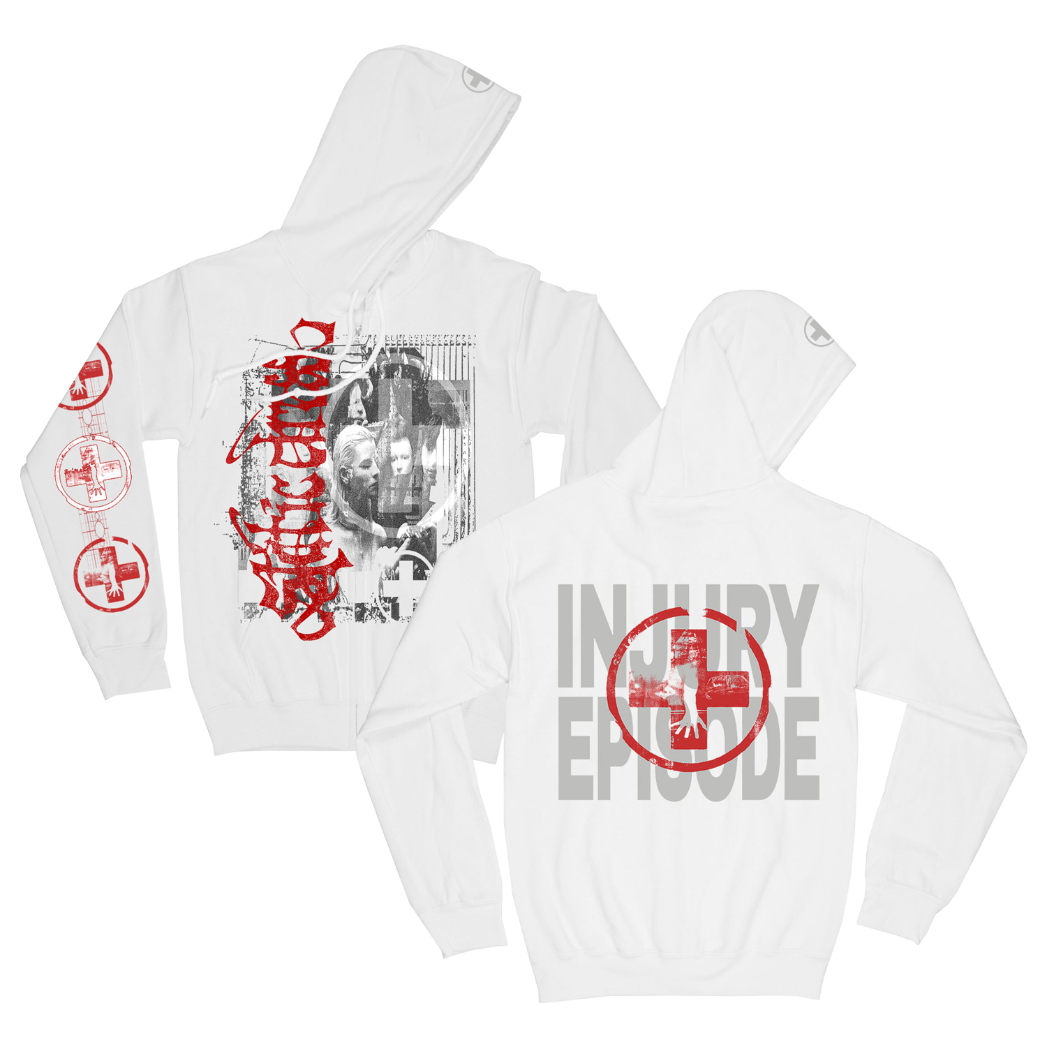 Static Dress - Injury Episode Zip Up Hoodie (White)