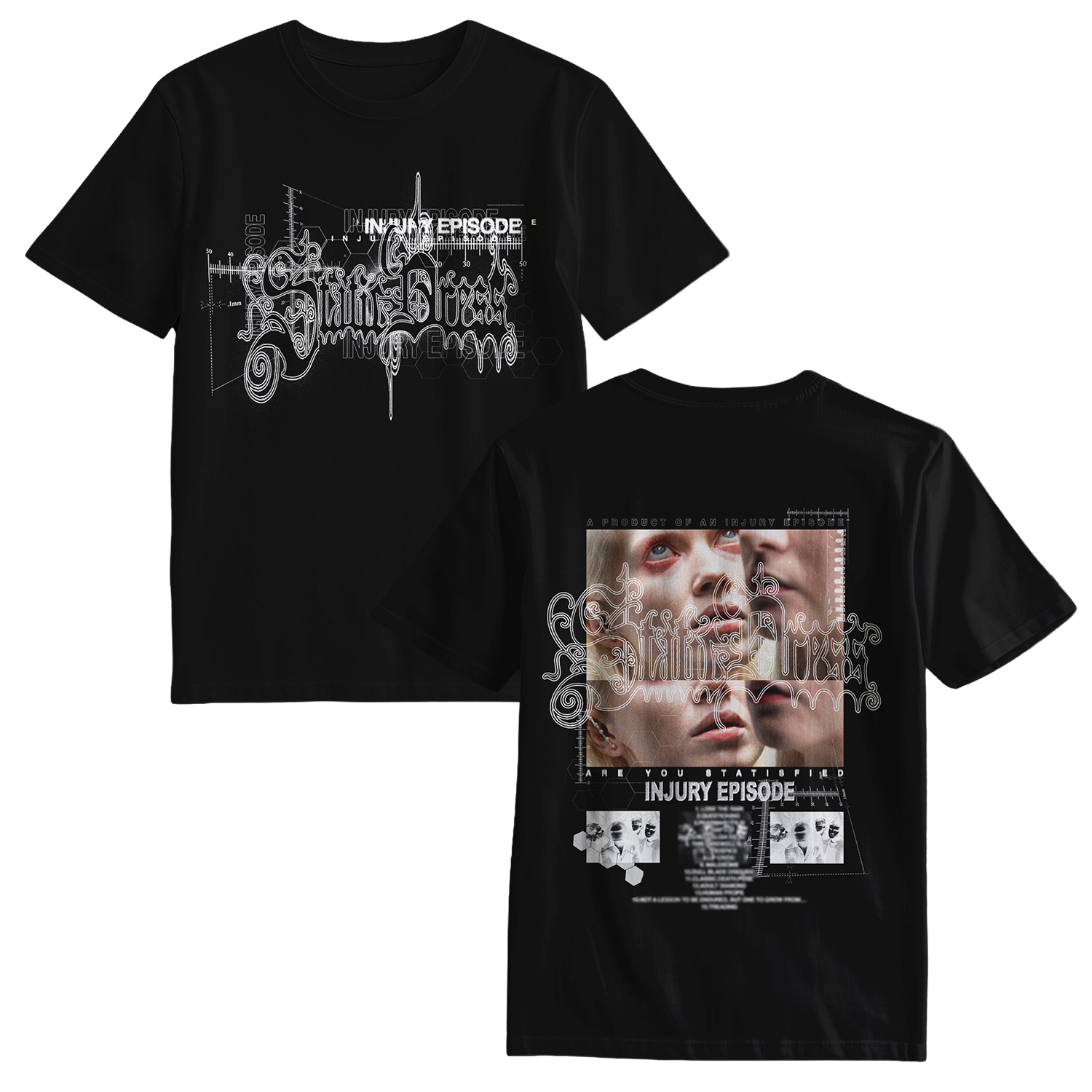 Static Dress - Split Lip T-Shirt (Black)