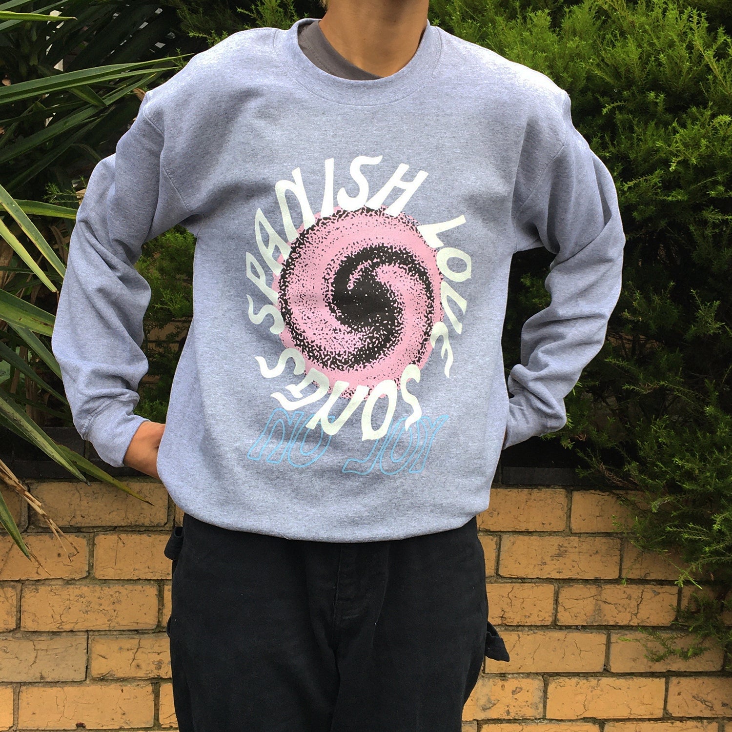 Spanish Love Songs - Swirl Crewneck Sweatshirt (Grey Marle)