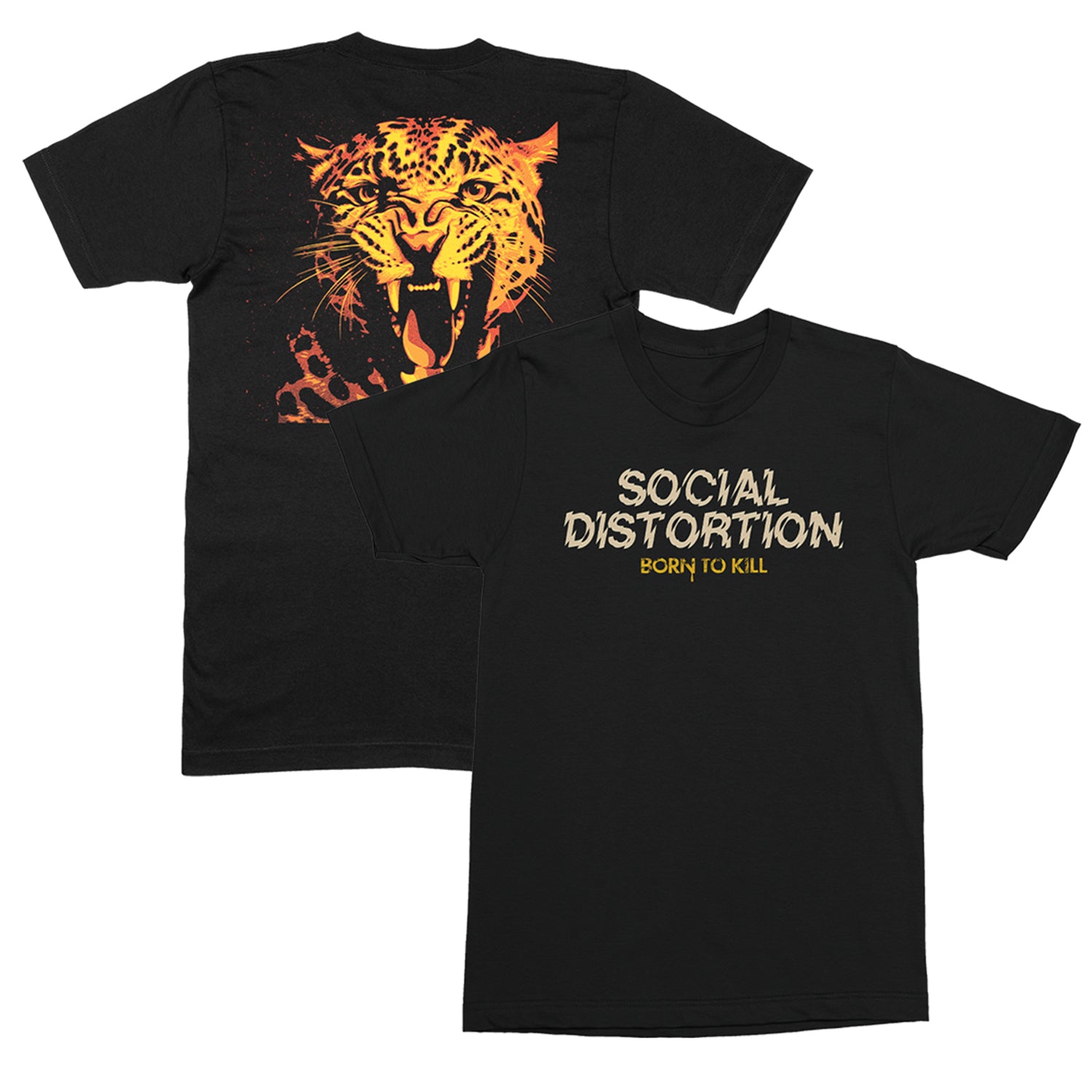 Social Distortion - Leopard T-Shirt (Black)
