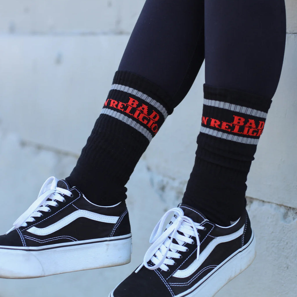 Bad Religion - Logo Stripe Socks (Black/Gray)