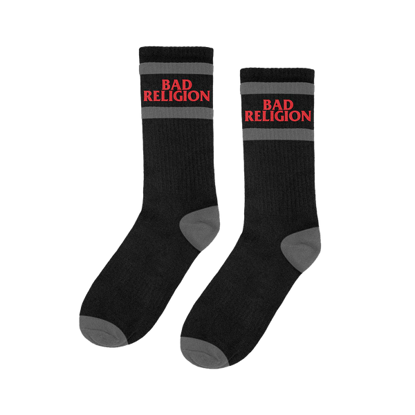 Bad Religion - Logo Stripe Socks (Black/Gray)