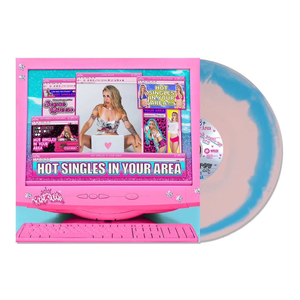 Scene Queen - Hot Singles In Your Area LP (Pink & Blue Swirl Vinyl)