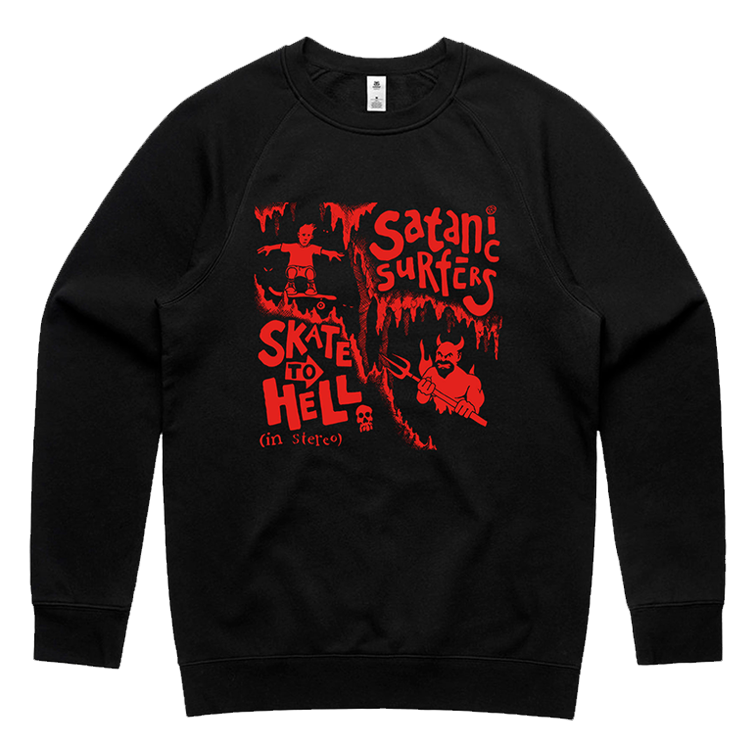 Satanic Surfers - Skate To Hell Crewneck (Black)