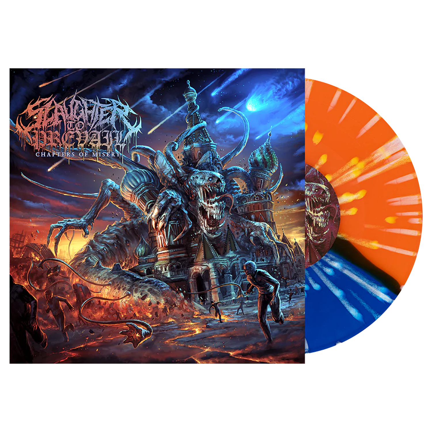 Slaughter To Prevail - Chapters Of Misery 10” (Trans. Blue / Trans. Orange Half/Half w/ White Splatter Vinyl)