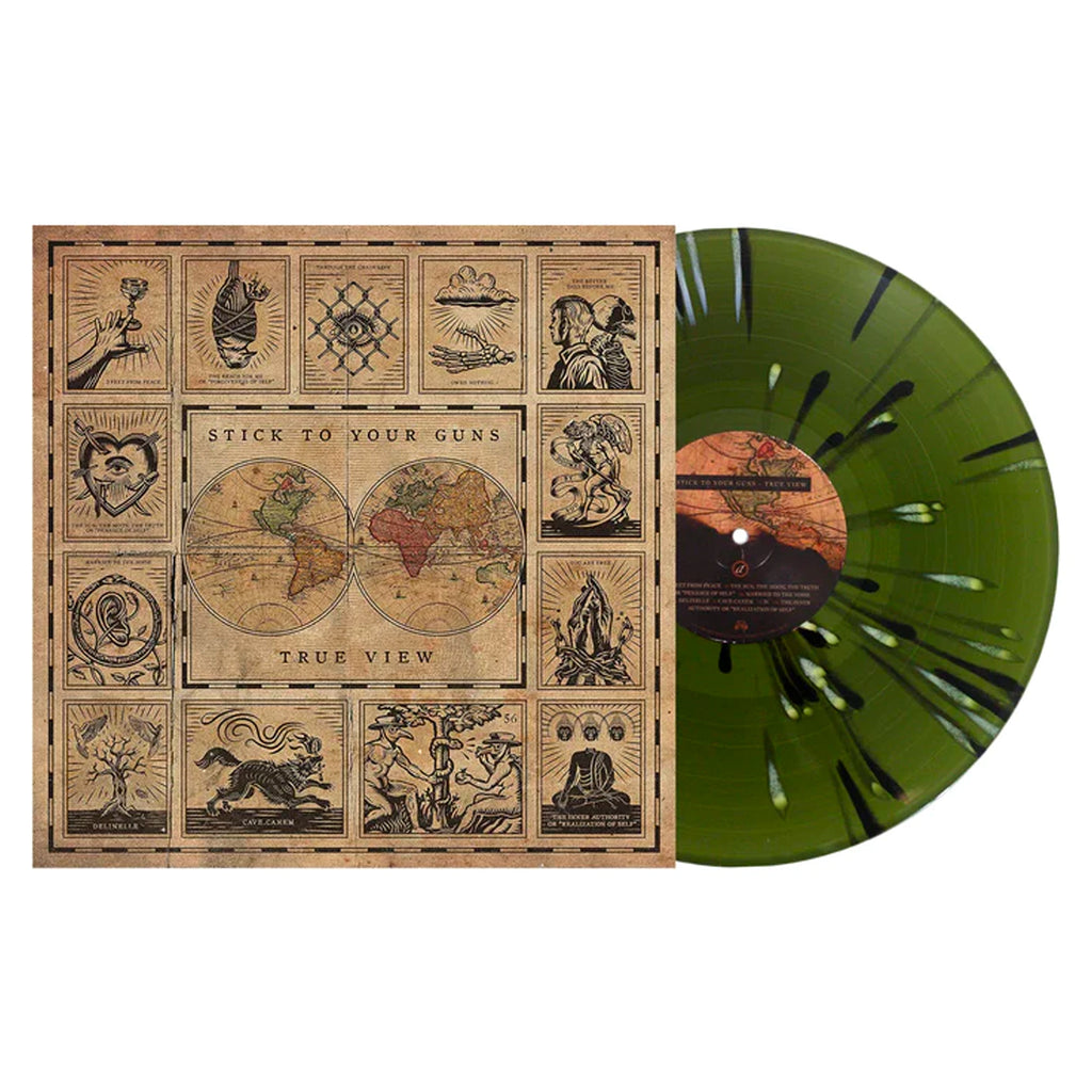 Stick To Your Guns - True View 12" Vinyl (Swamp Green w/ Black & White Splatter)