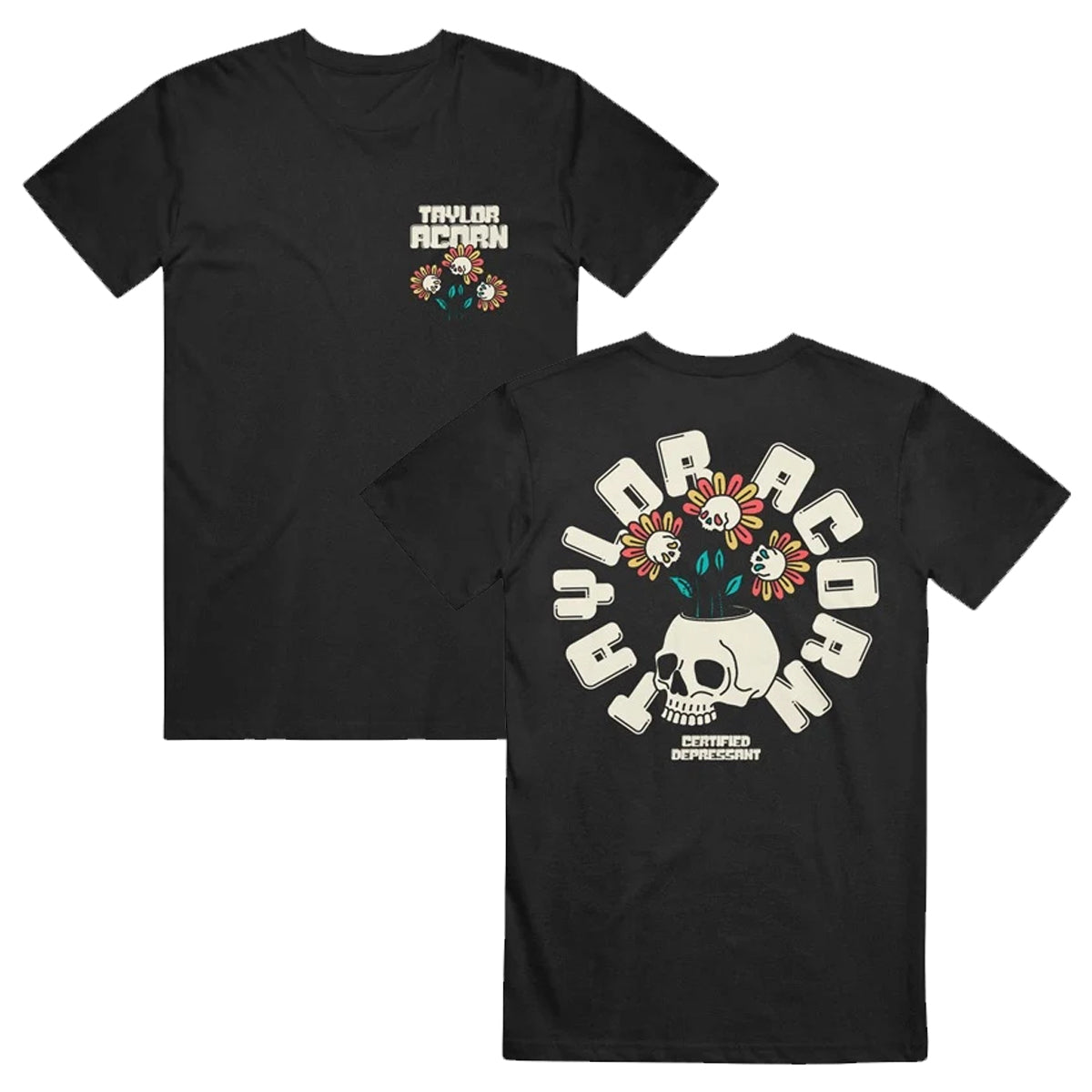 Taylor Acorn - Certified Depressant Skull Tee (Black)