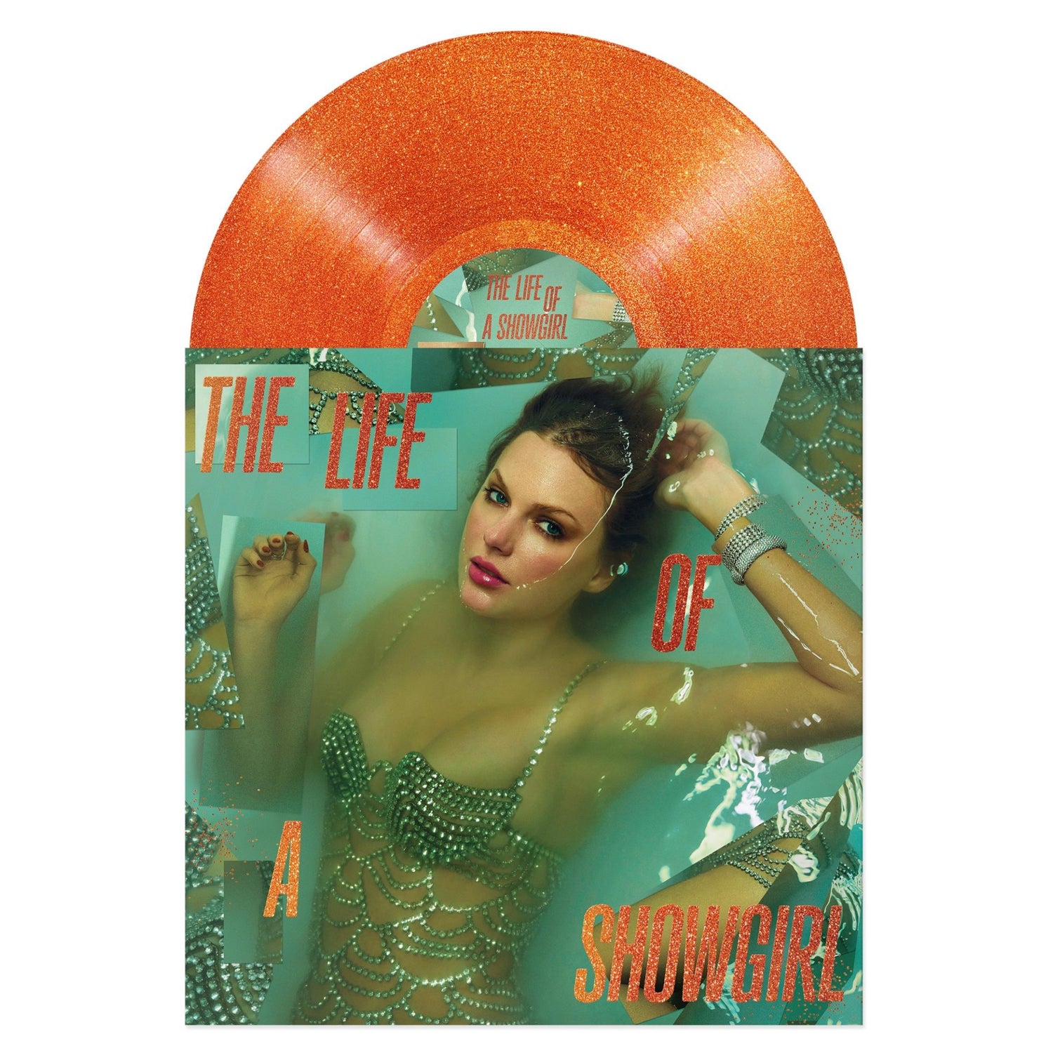 Taylor Swift - The Life of a Showgirl LP (Sweat And Vanilla Perfume Portofino Orange Glitter Vinyl)