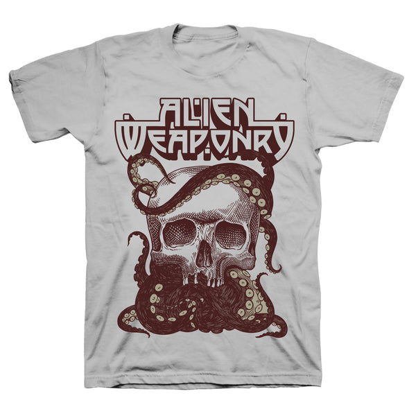 Alien Weaponry - Tenta-Skull T-Shirt (Ice Grey)