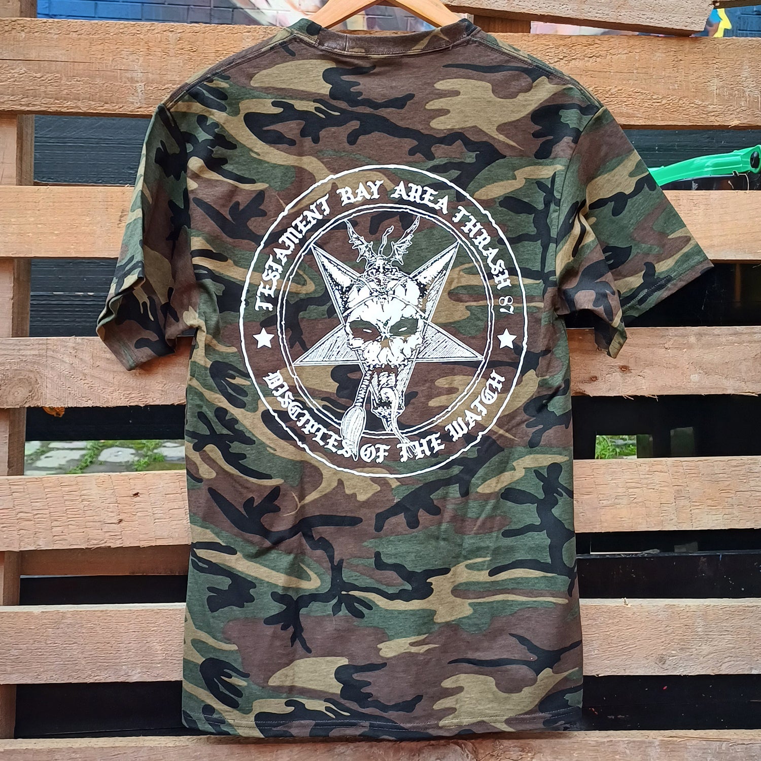 Testament - Bay Area Thrash T-Shirt (Woodland Camo)
