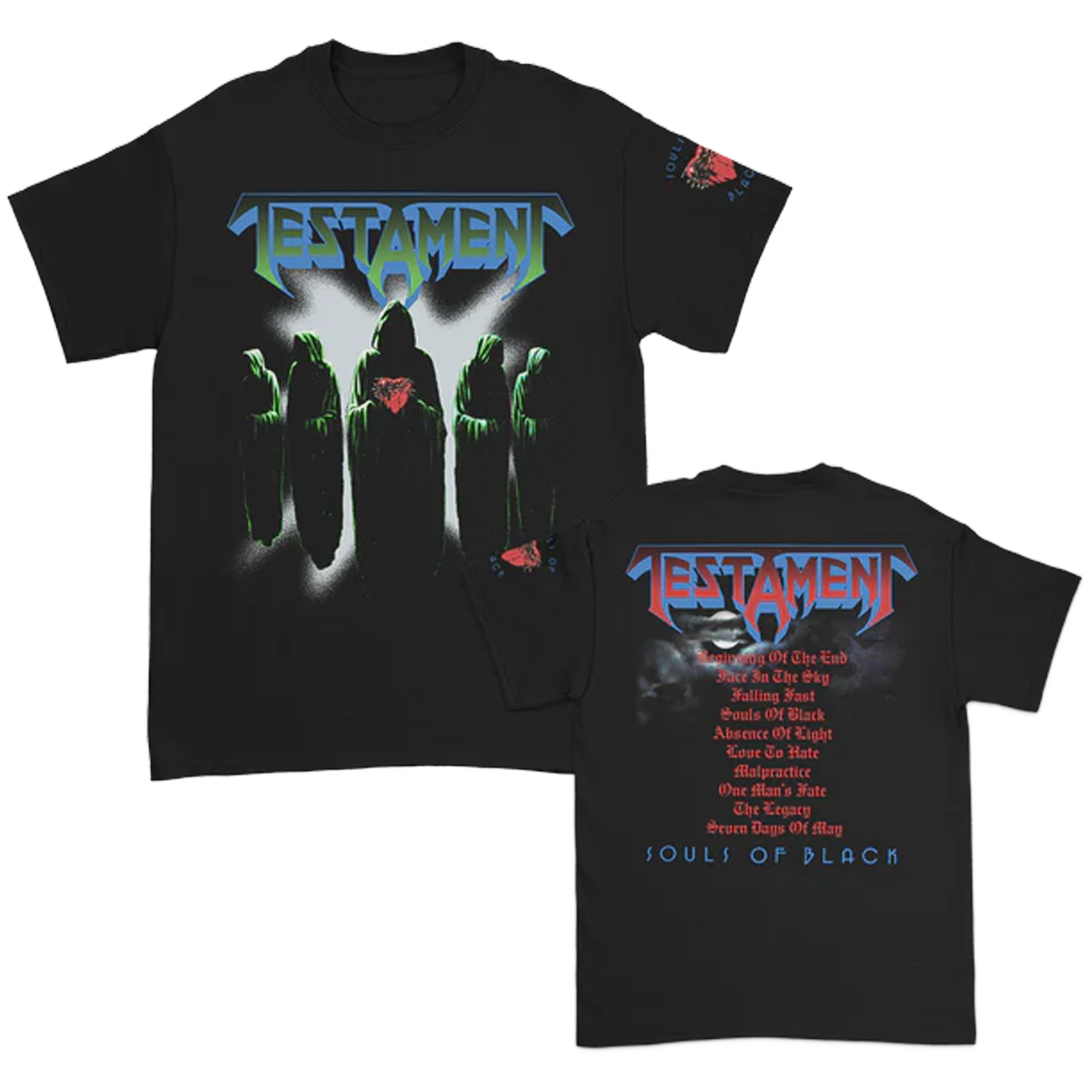 Testament - Souls Of Black Cover T-Shirt (Black)