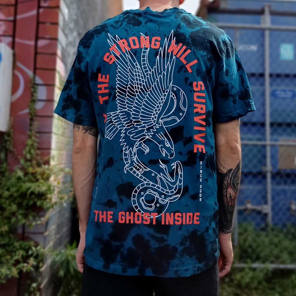 The Ghost Inside - Survive Tie Dye T-Shirt (Black/Blue)